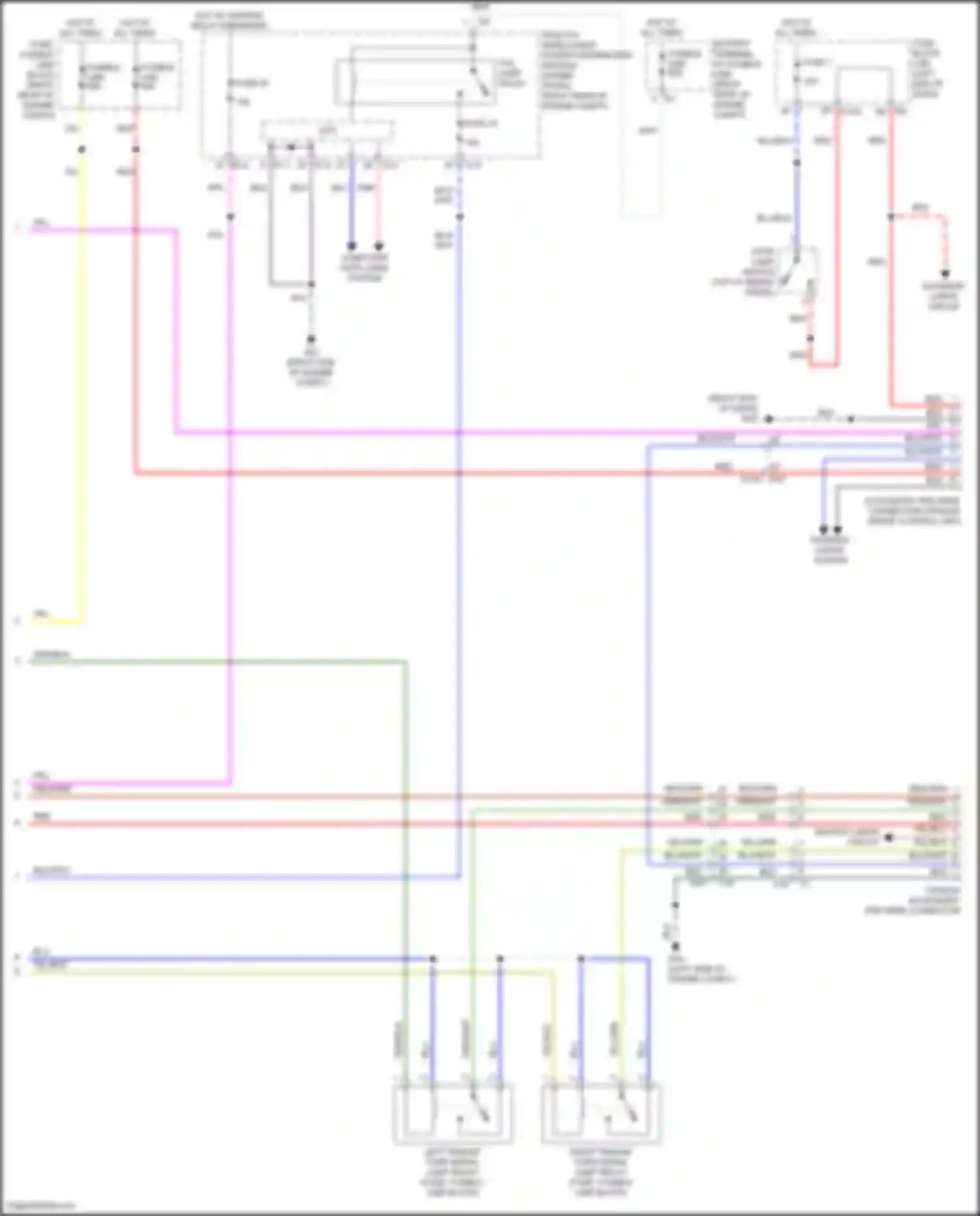 Wiring diagram backup lamps circuit for Nissan Patrol Y62 facelift 2 (2019-2024) (3 of 3)