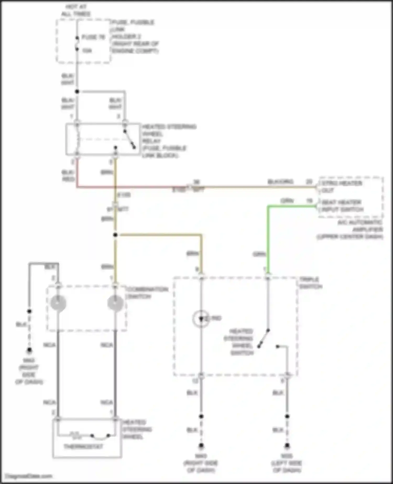 Wiring diagram combination switch for Nissan Patrol Y62 facelift 2 (2019-2024) (6 of 9)