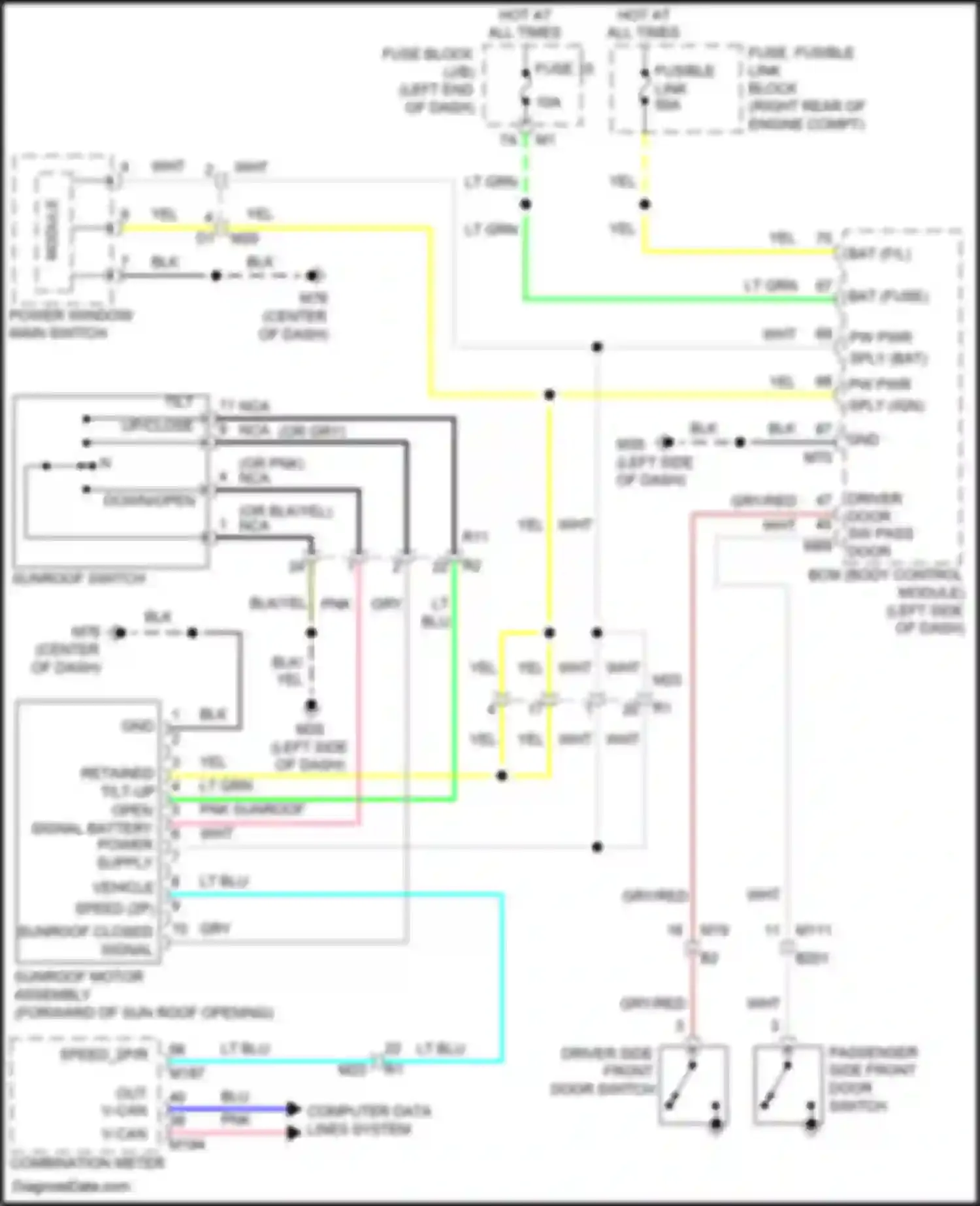 Wiring diagram computer data lines system for Nissan Patrol Y62 facelift 2 (2019-2024) (25 of 64)