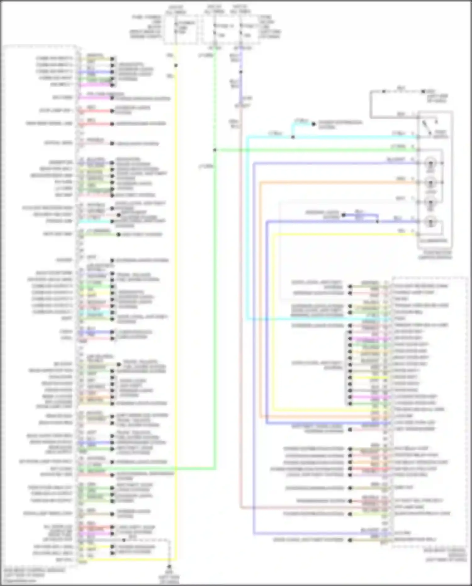 Wiring diagram fuse, fusible link block for Nissan Patrol Y62 facelift 2 (2019-2024) (31 of 48)
