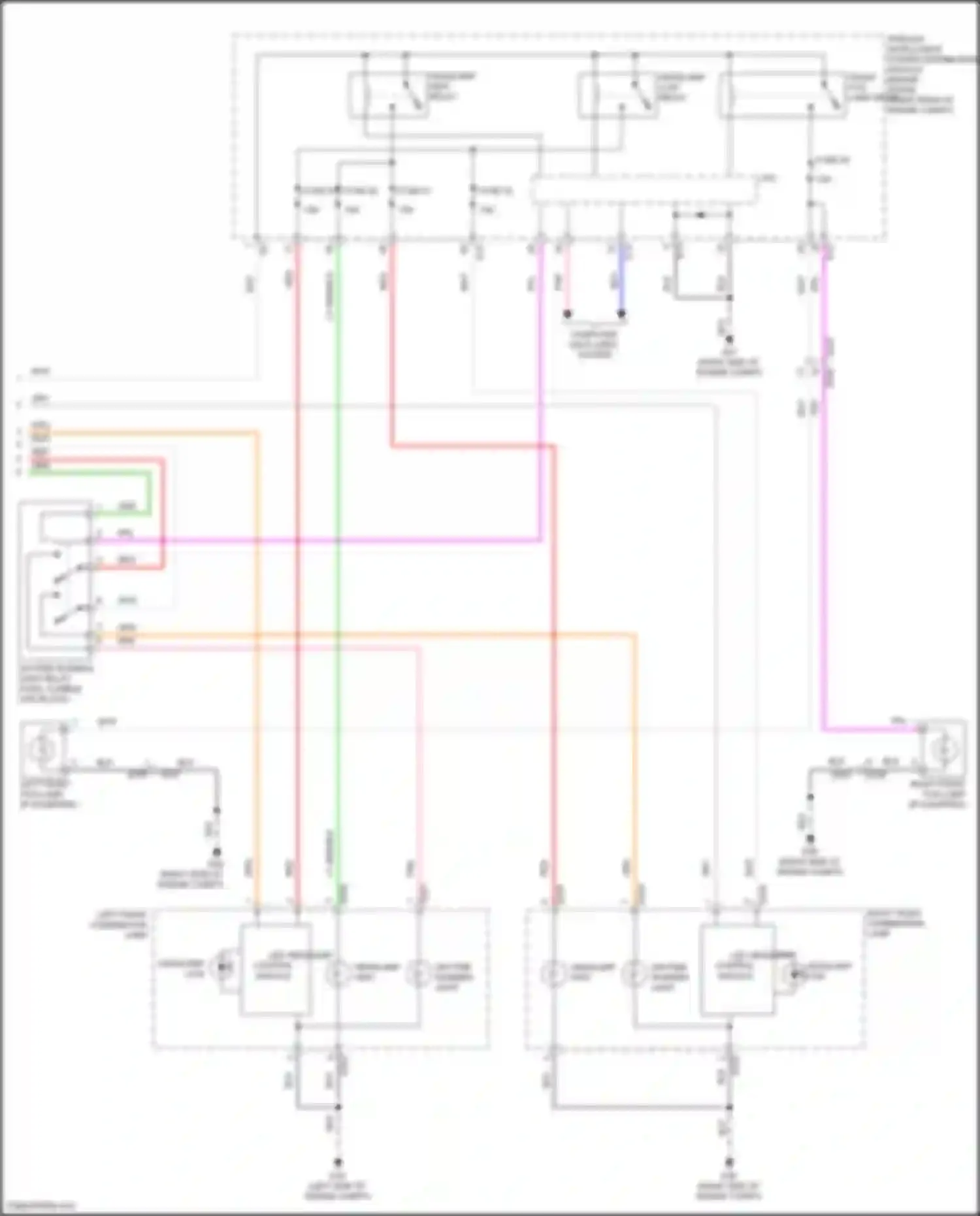 Wiring diagram headlamp high relay for Nissan Patrol Y62 facelift 2 (2019-2024) (2 of 4)