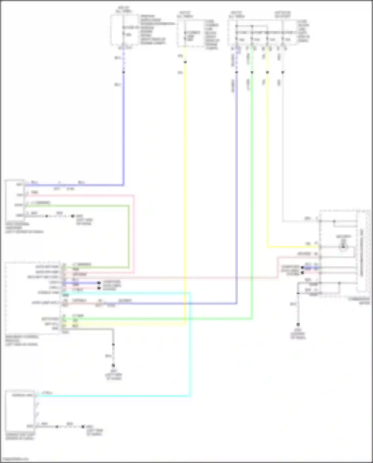 Wiring diagram hot in on or start for Nissan Patrol Y62 facelift 2 (2019-2024) (7 of 9)