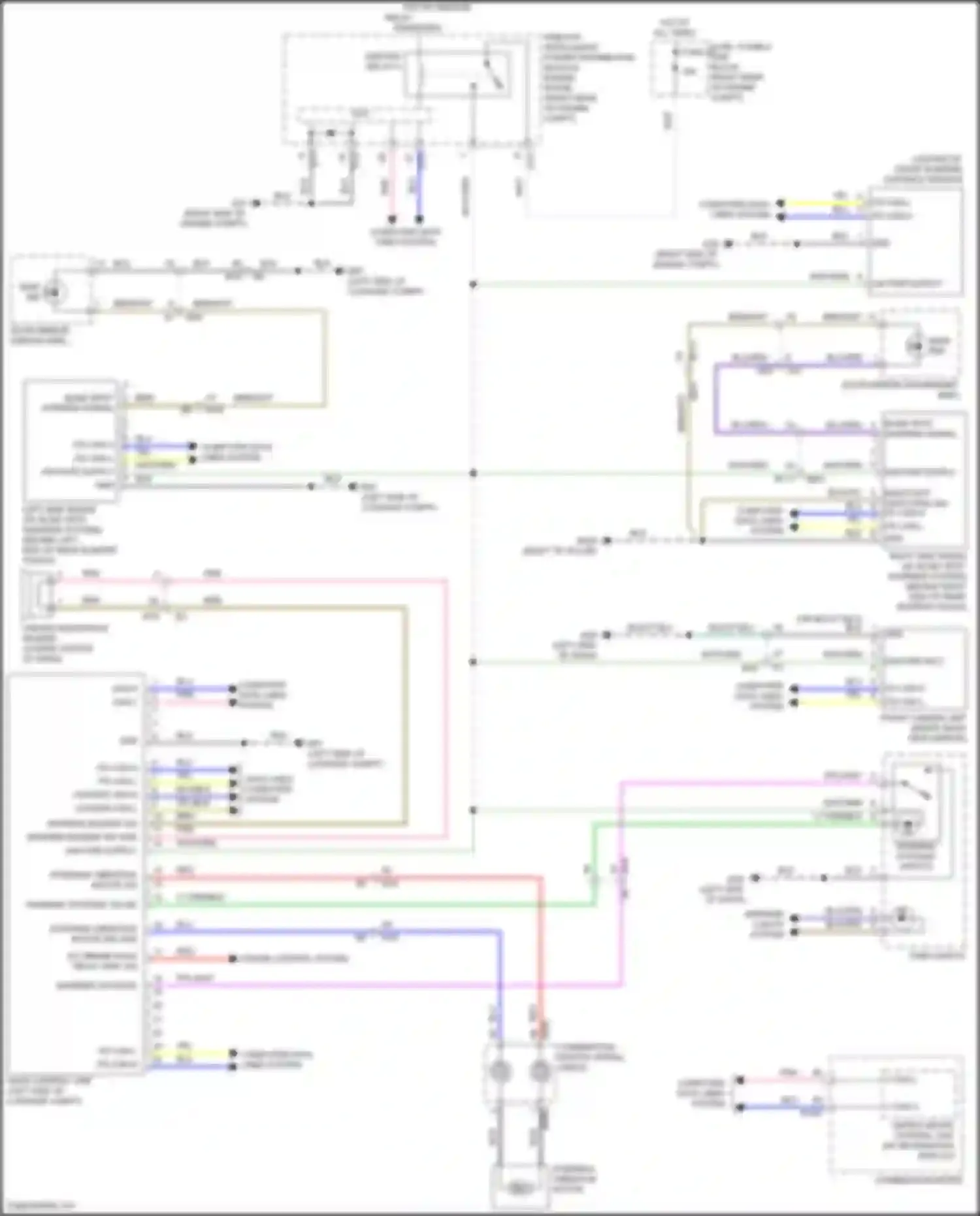 Wiring diagram inside rear view mirror for Nissan Patrol Y62 facelift 2 (2019-2024) (1 of 1)