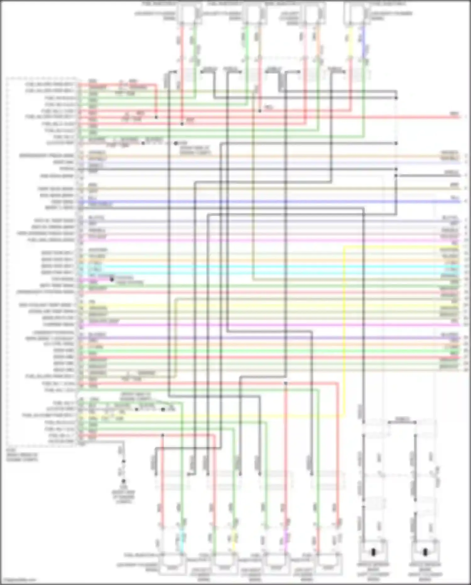 Wiring diagram knock sensor bank 2 for Nissan Patrol Y62 facelift 2 (2019-2024) (1 of 1)
