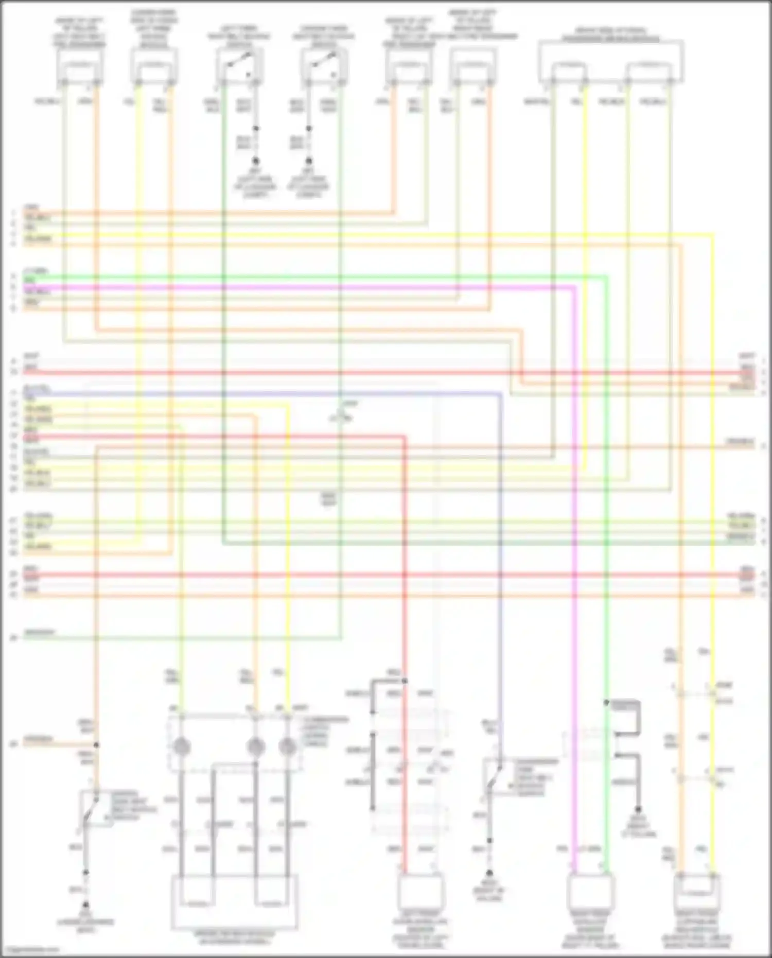 Wiring diagram left front door satellite sensor for Nissan Patrol Y62 facelift 2 (2019-2024) (1 of 1)