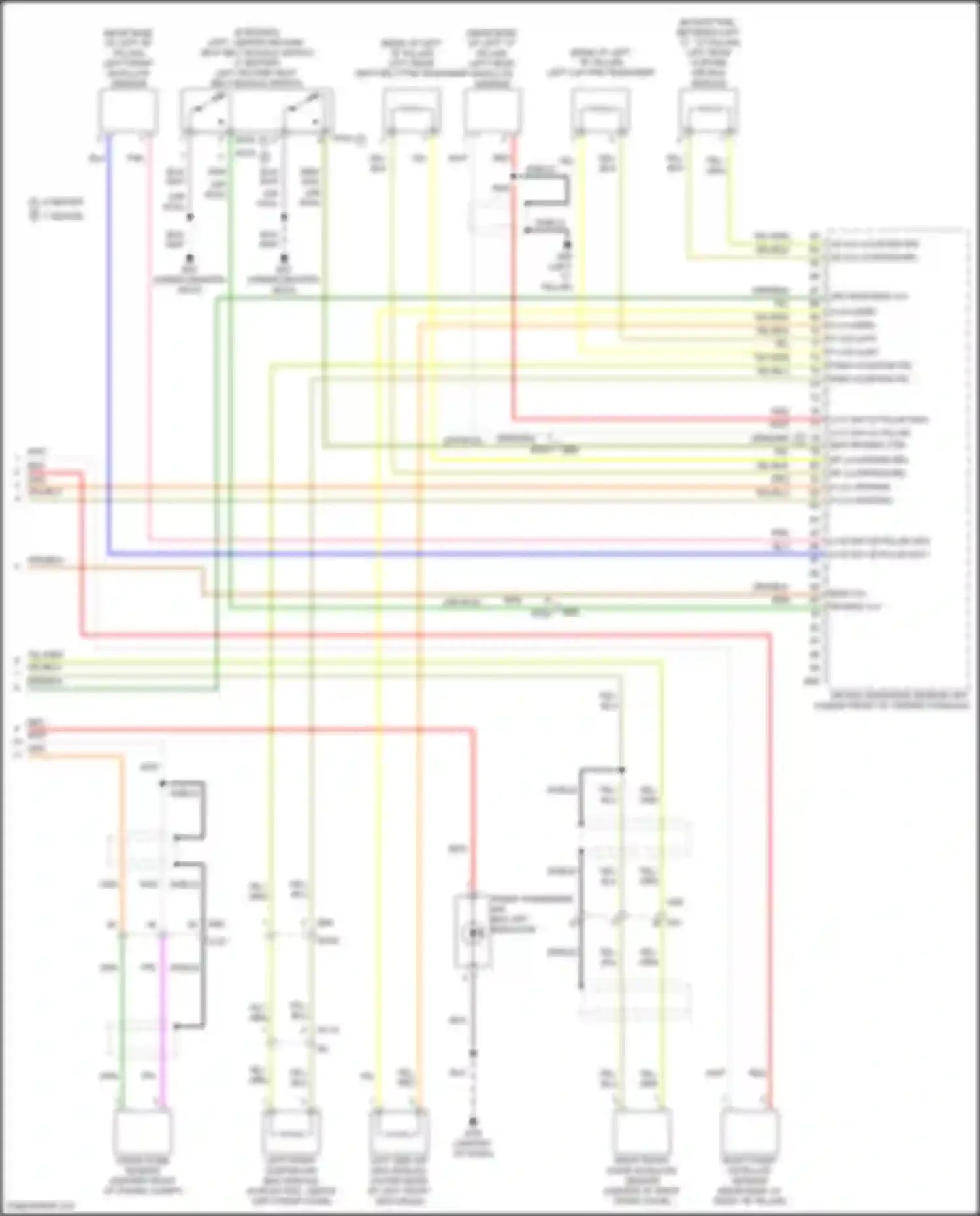 Wiring diagram left front satellite sensor for Nissan Patrol Y62 facelift 2 (2019-2024) (1 of 1)
