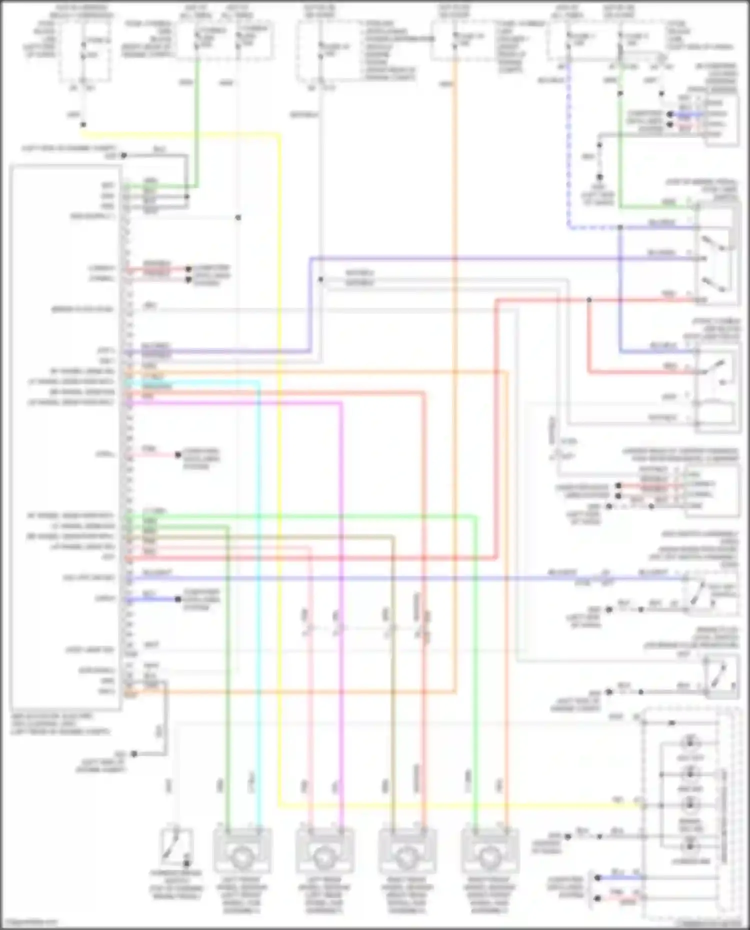 Wiring diagram left front wheel sensor for Nissan Patrol Y62 facelift 2 (2019-2024) (1 of 1)