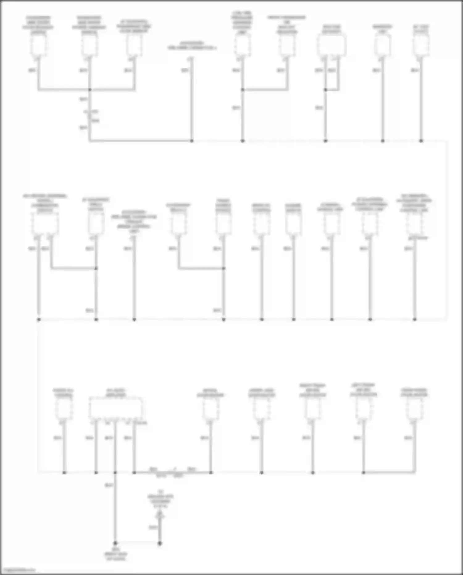 Wiring diagram passenger side front door request switch for Nissan Patrol Y62 facelift 2 (2019-2024) (3 of 4)