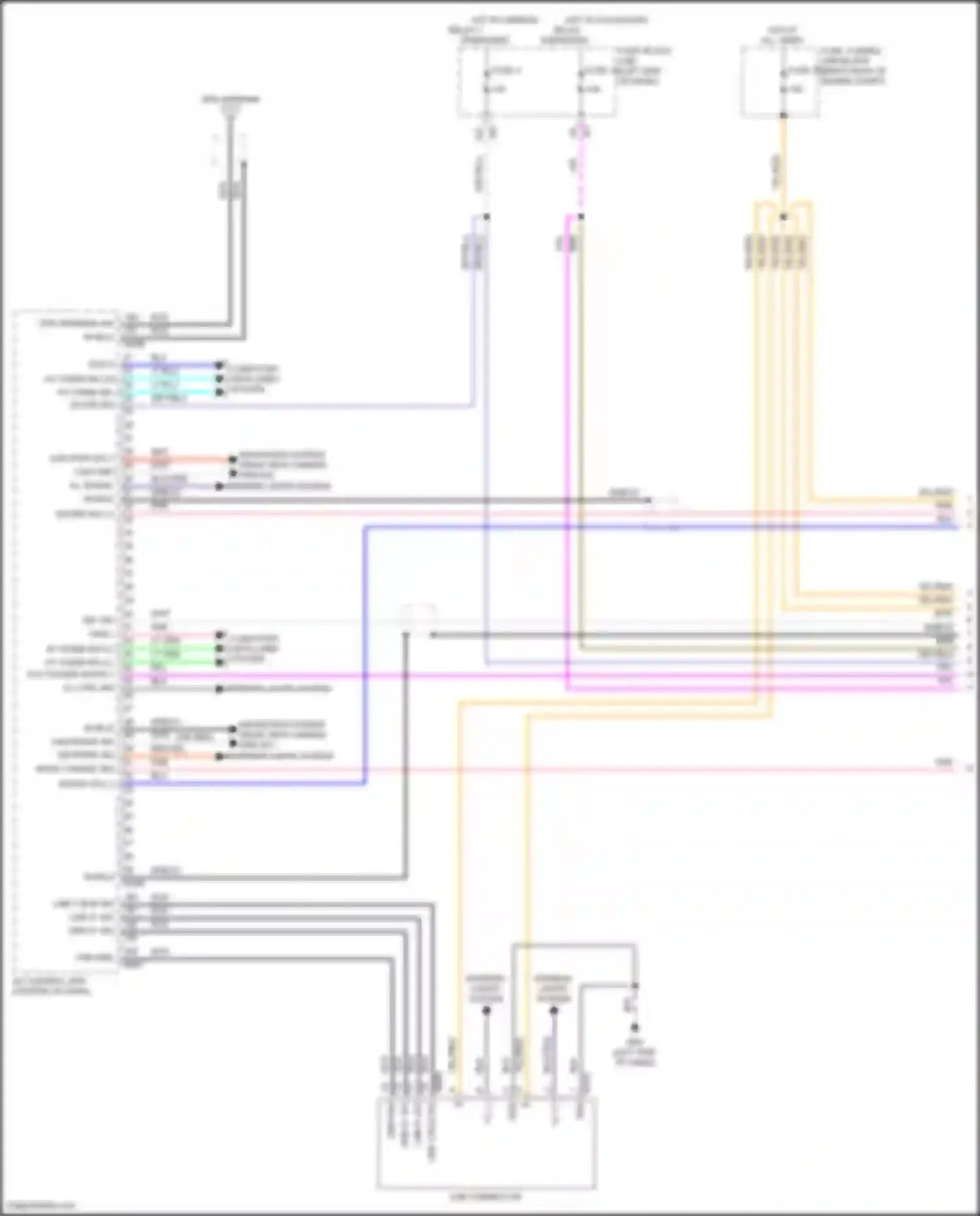 Wiring diagram rear view camera circuit for Nissan Patrol Y62 facelift 2 (2019-2024) (1 of 2)