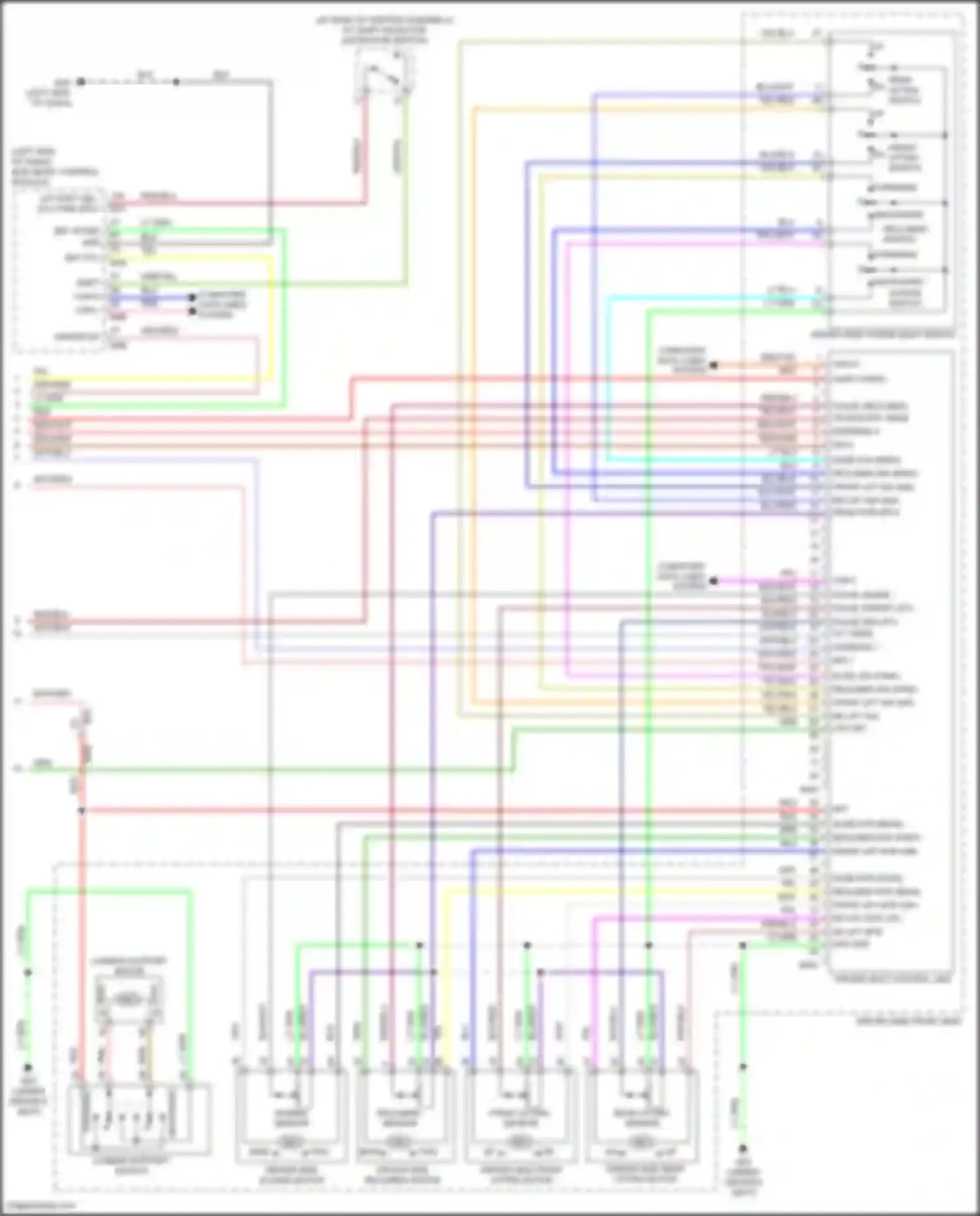 Wiring diagram reclining sensor for Nissan Patrol Y62 facelift 2 (2019-2024) (1 of 1)