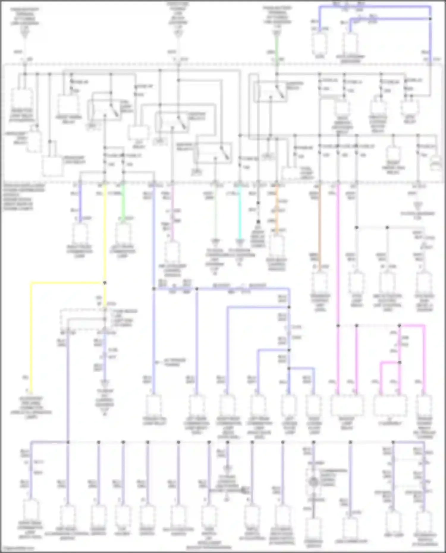 Wiring diagram tail lamp relay for Nissan Patrol Y62 facelift 2 (2019-2024) (3 of 4)