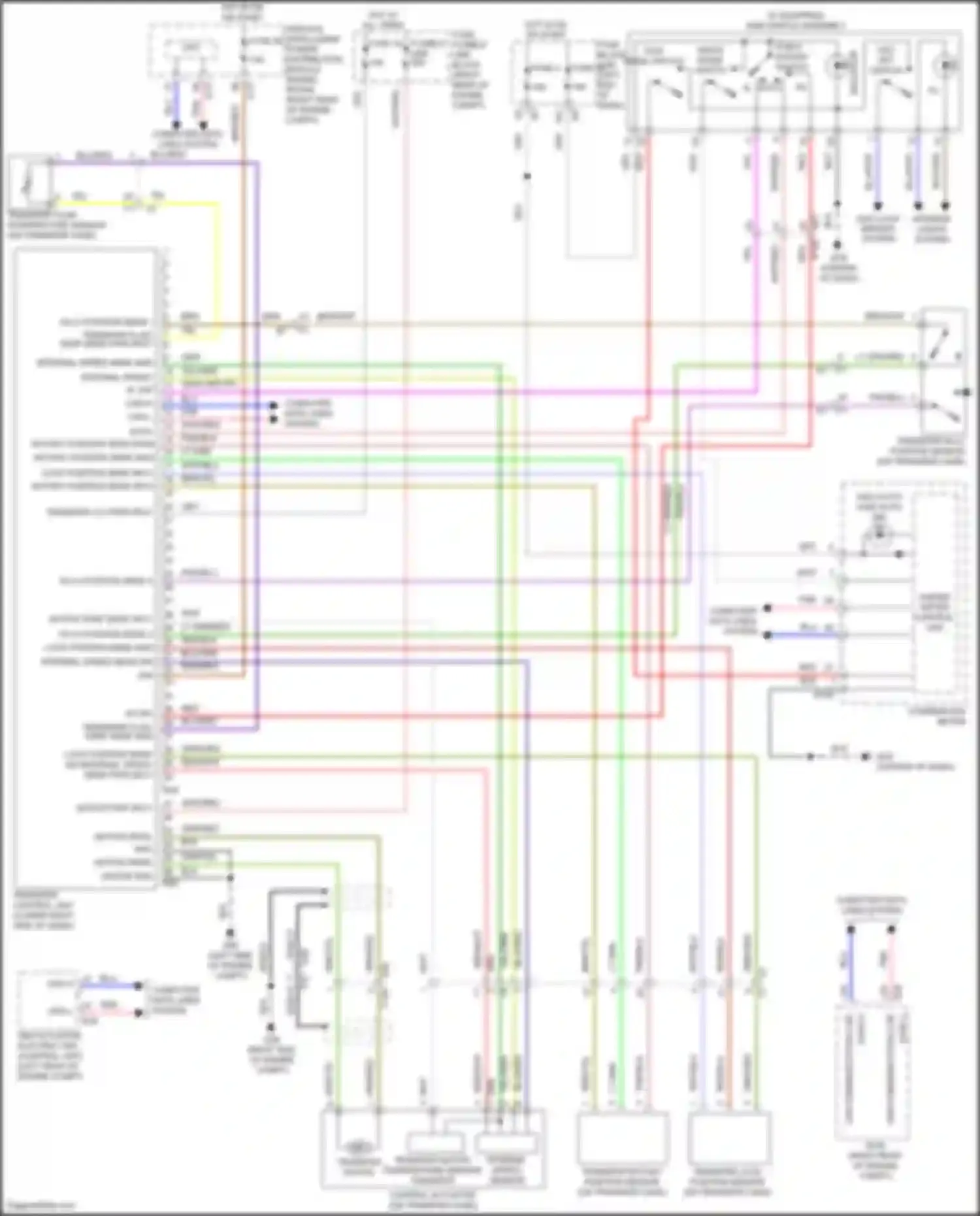 Wiring diagram tow mode switch for Nissan Patrol Y62 facelift 2 (2019-2024) (1 of 2)