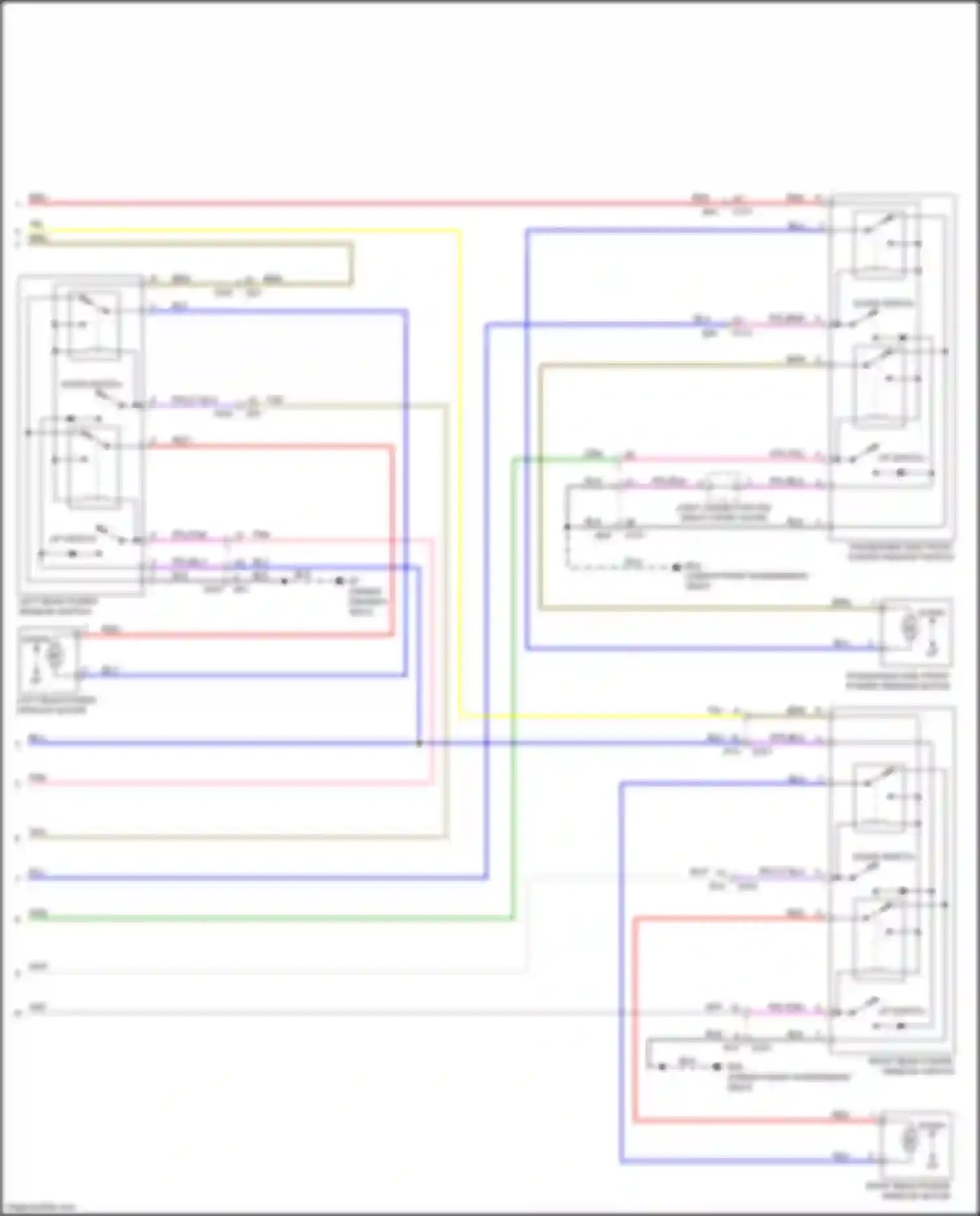 Qashqai Nissan III (2021-2024): Power windows circuit (2 of 2)