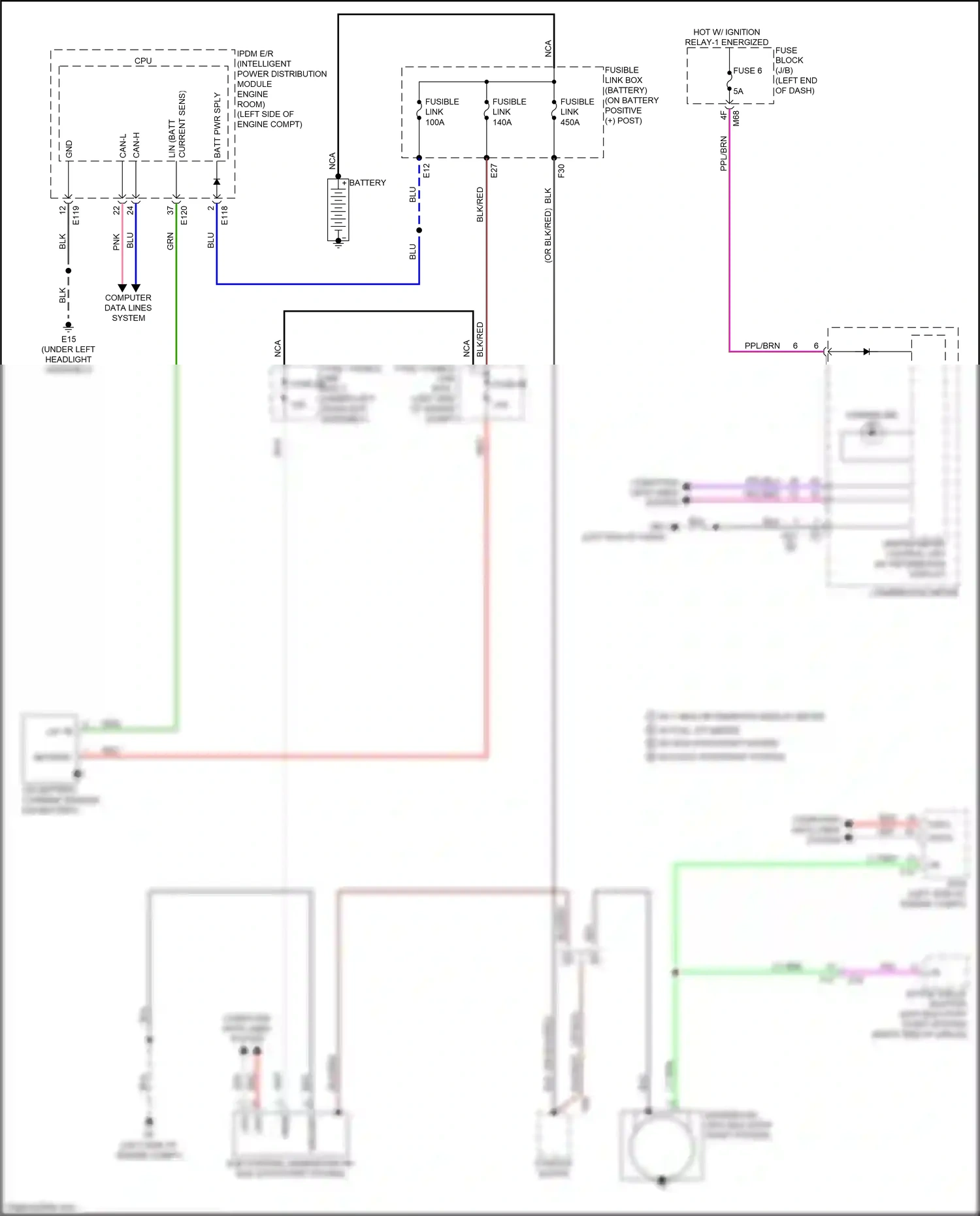 Wiring diagram computer data lines system for Nissan Qashqai III (2021-2024) (1 of 88)