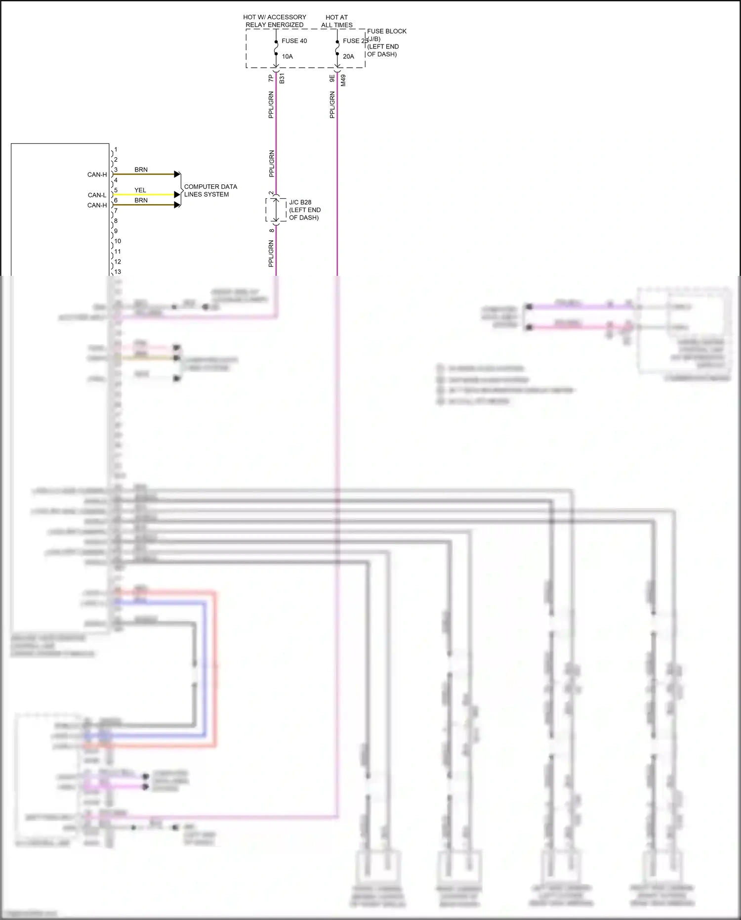 Wiring diagram computer data lines system for Nissan Qashqai III (2021-2024) (11 of 88)