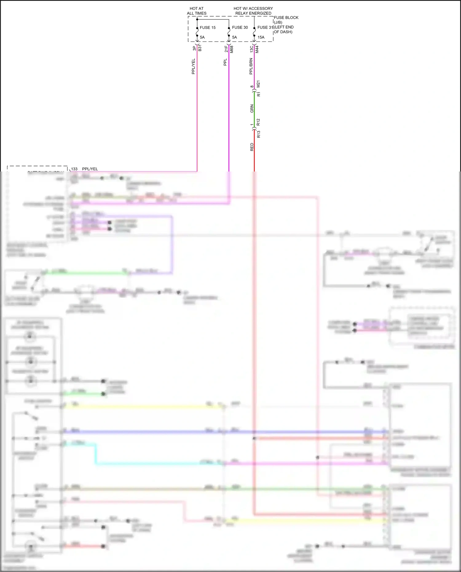 Wiring diagram computer data lines system for Nissan Qashqai III (2021-2024) (34 of 88)
