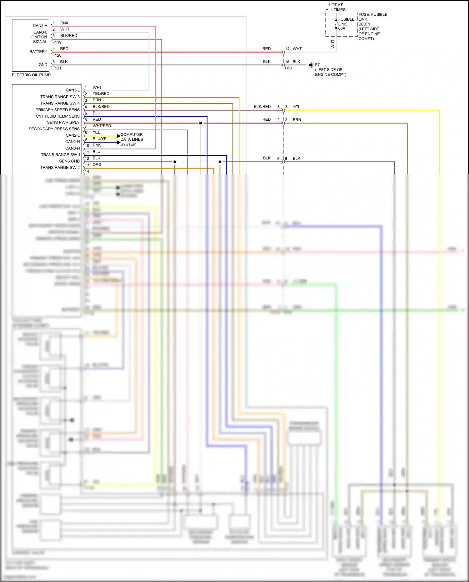 Wiring diagram computer data lines system for Nissan Qashqai III (2021-2024) (63 of 88)