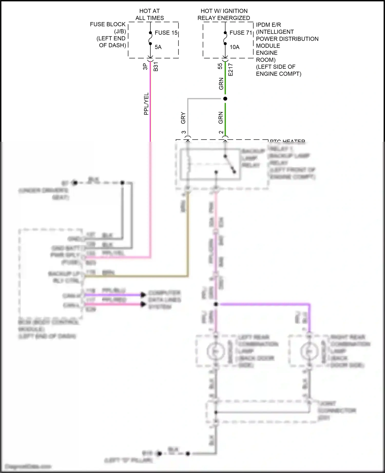 Wiring diagram computer data lines system for Nissan Qashqai III (2021-2024) (23 of 88)