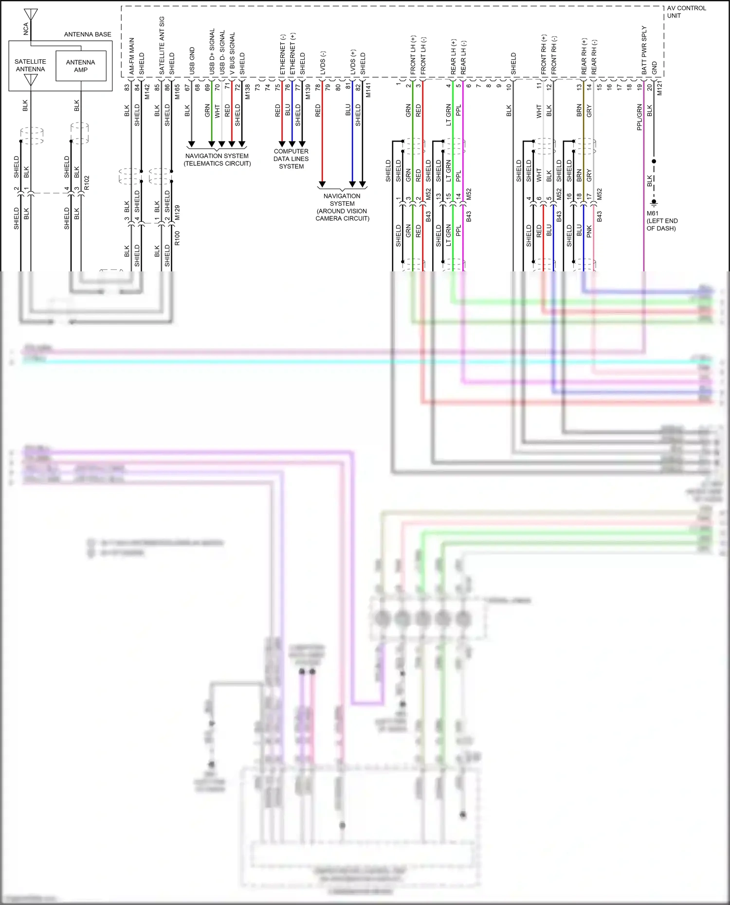 Wiring diagram computer data lines system for Nissan Qashqai III (2021-2024) (27 of 88)