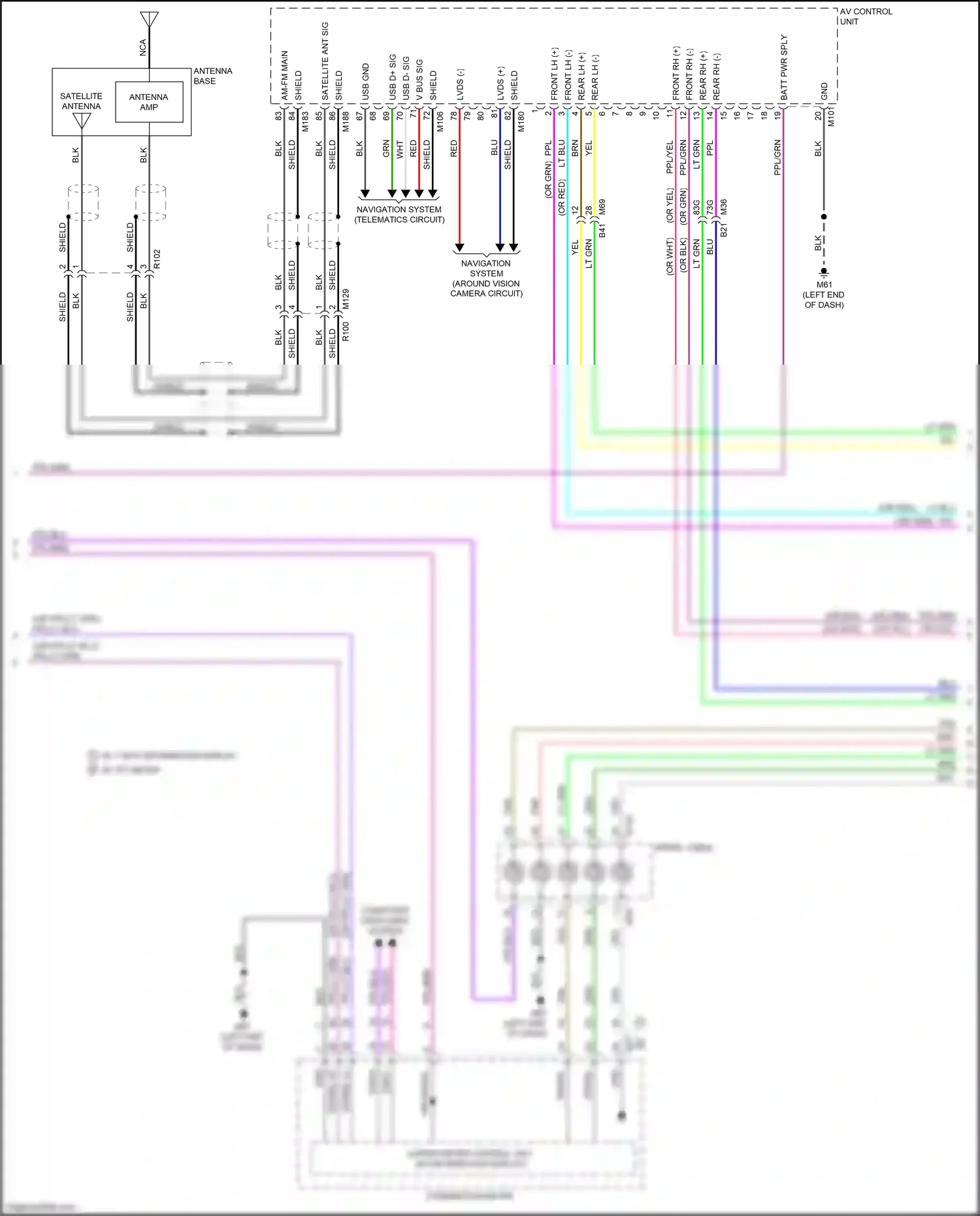 Wiring diagram computer data lines system for Nissan Qashqai III (2021-2024) (29 of 88)