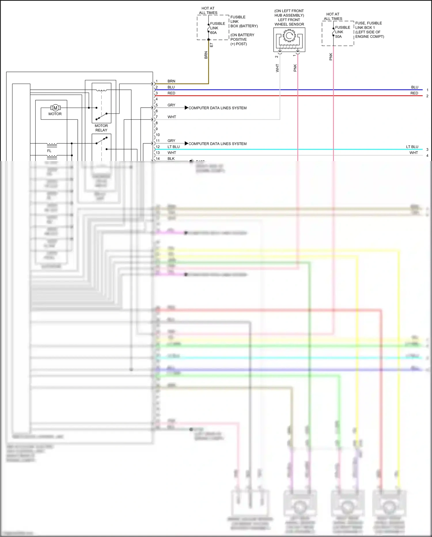 Wiring diagram computer data lines system for Nissan Qashqai III (2021-2024) (21 of 88)