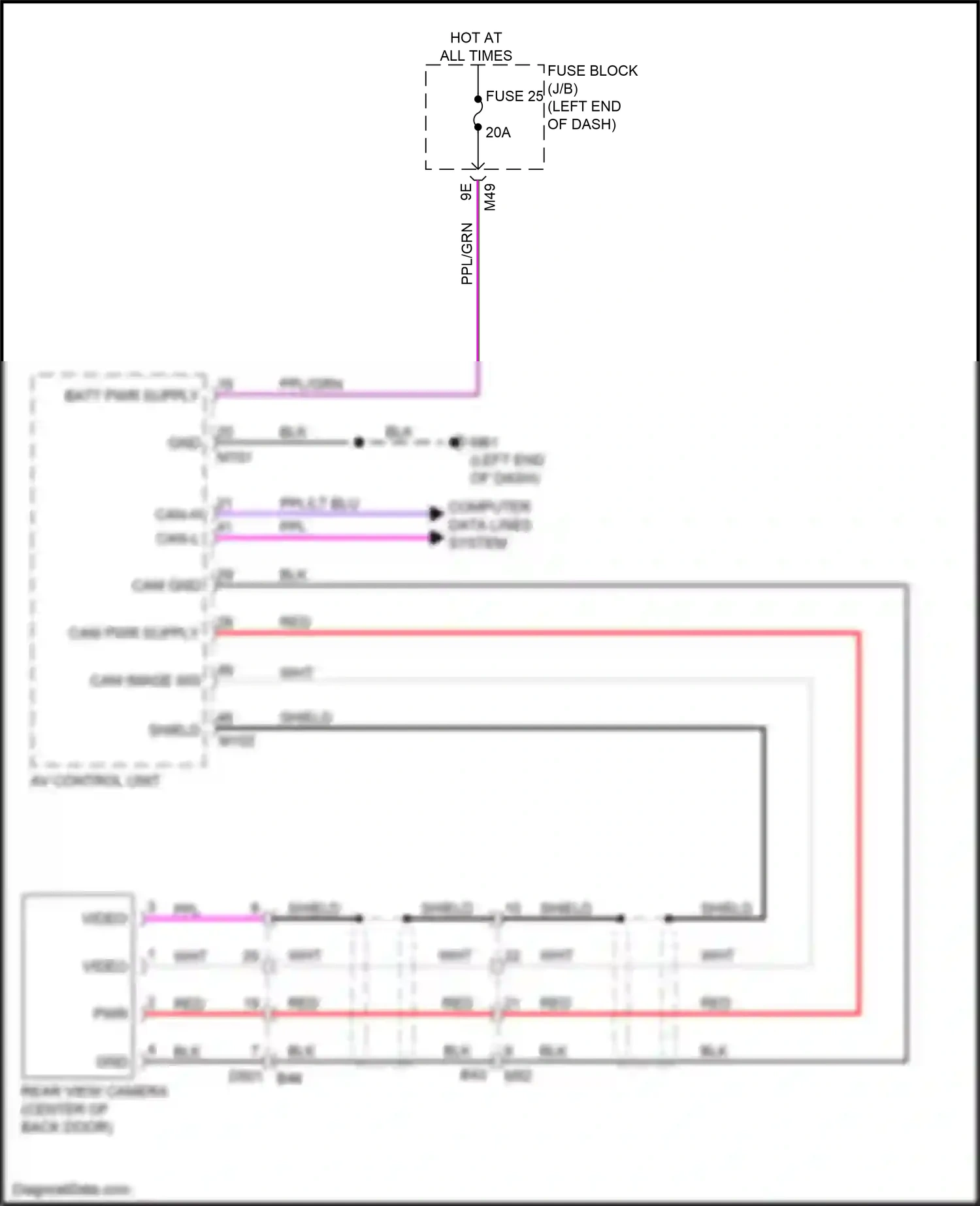 Wiring diagram computer data lines system for Nissan Qashqai III (2021-2024) (18 of 88)