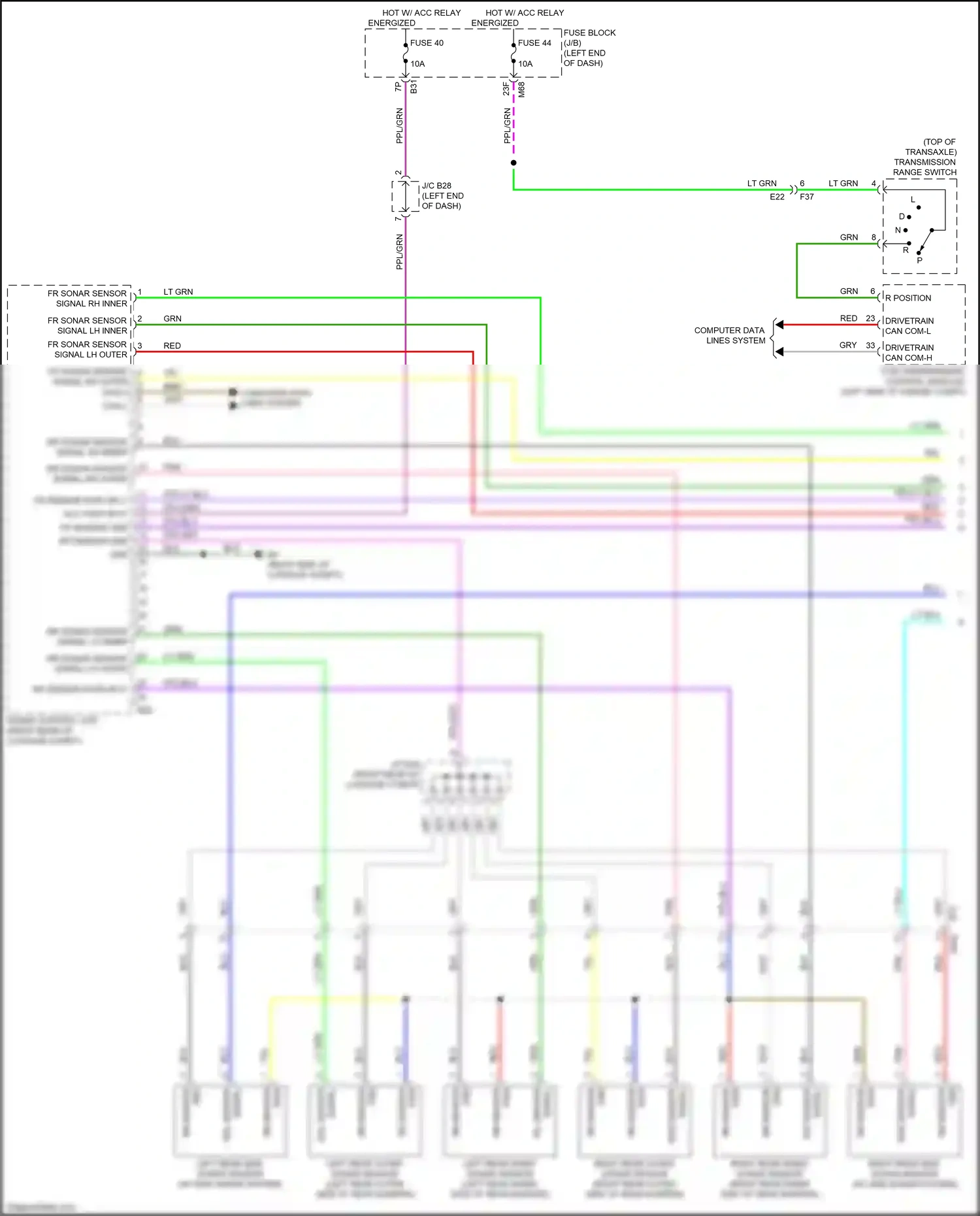 Wiring diagram computer data lines system for Nissan Qashqai III (2021-2024) (19 of 88)