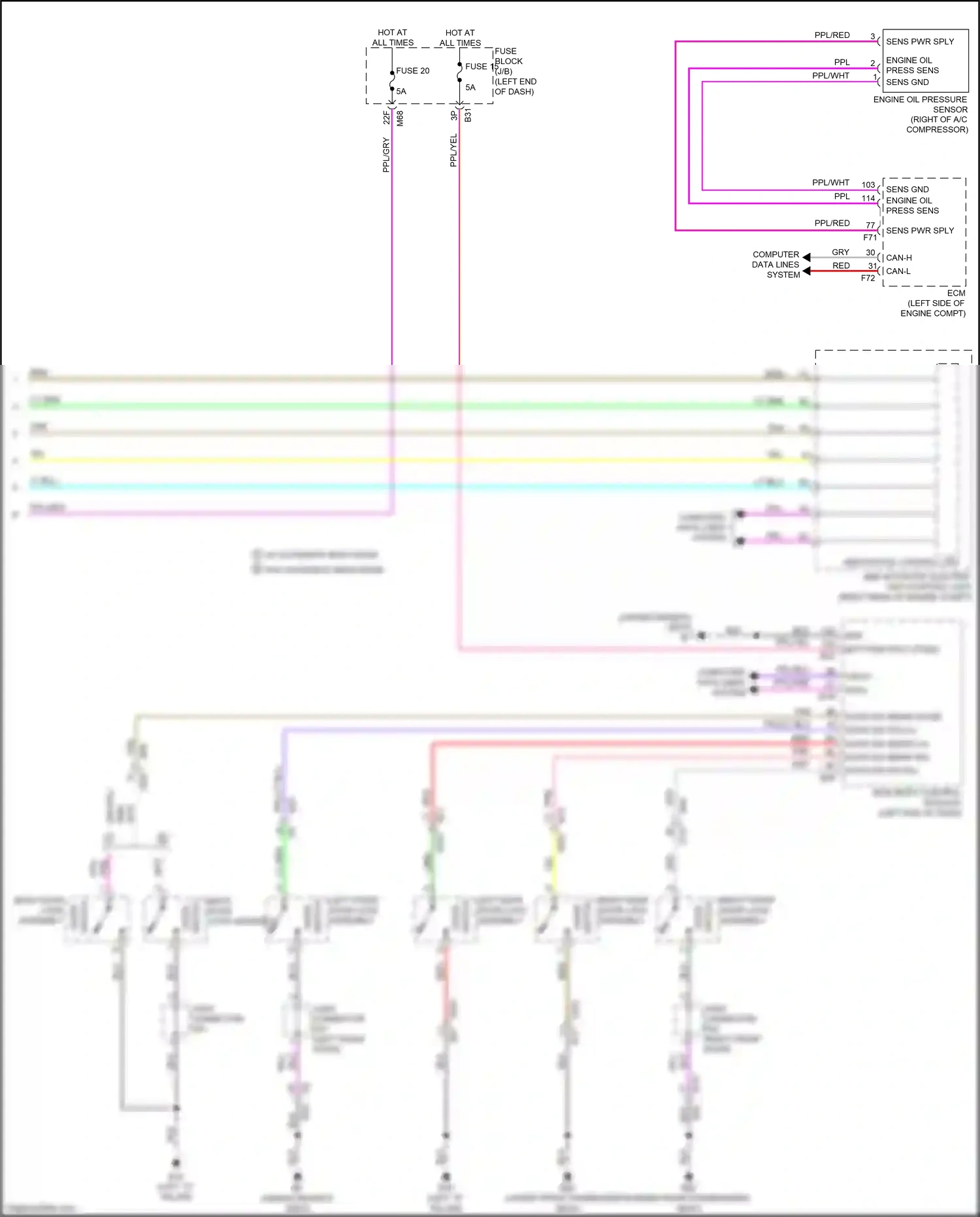 Wiring diagram computer data lines system for Nissan Qashqai III (2021-2024) (7 of 88)