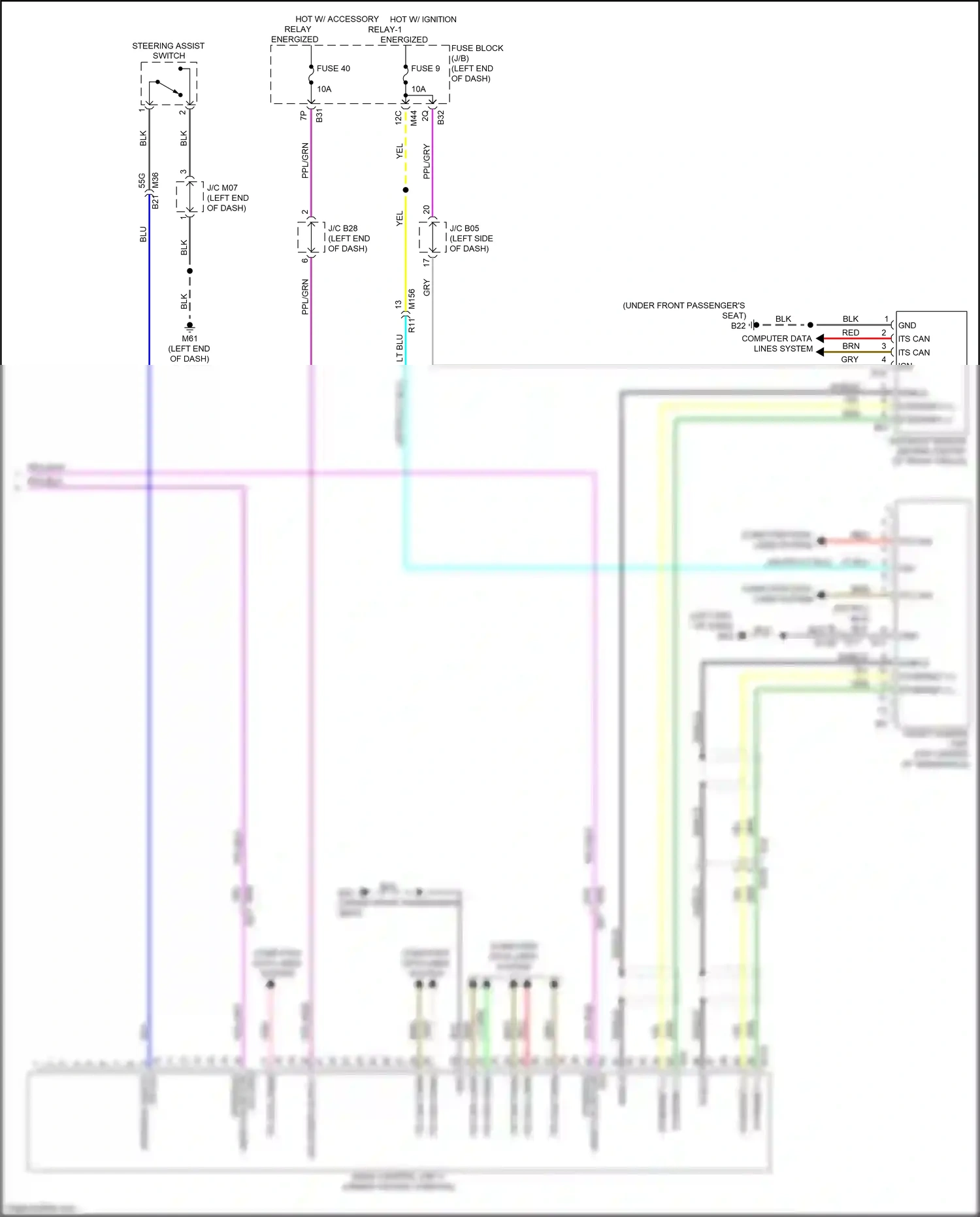 Wiring diagram computer data lines system for Nissan Qashqai III (2021-2024) (46 of 88)