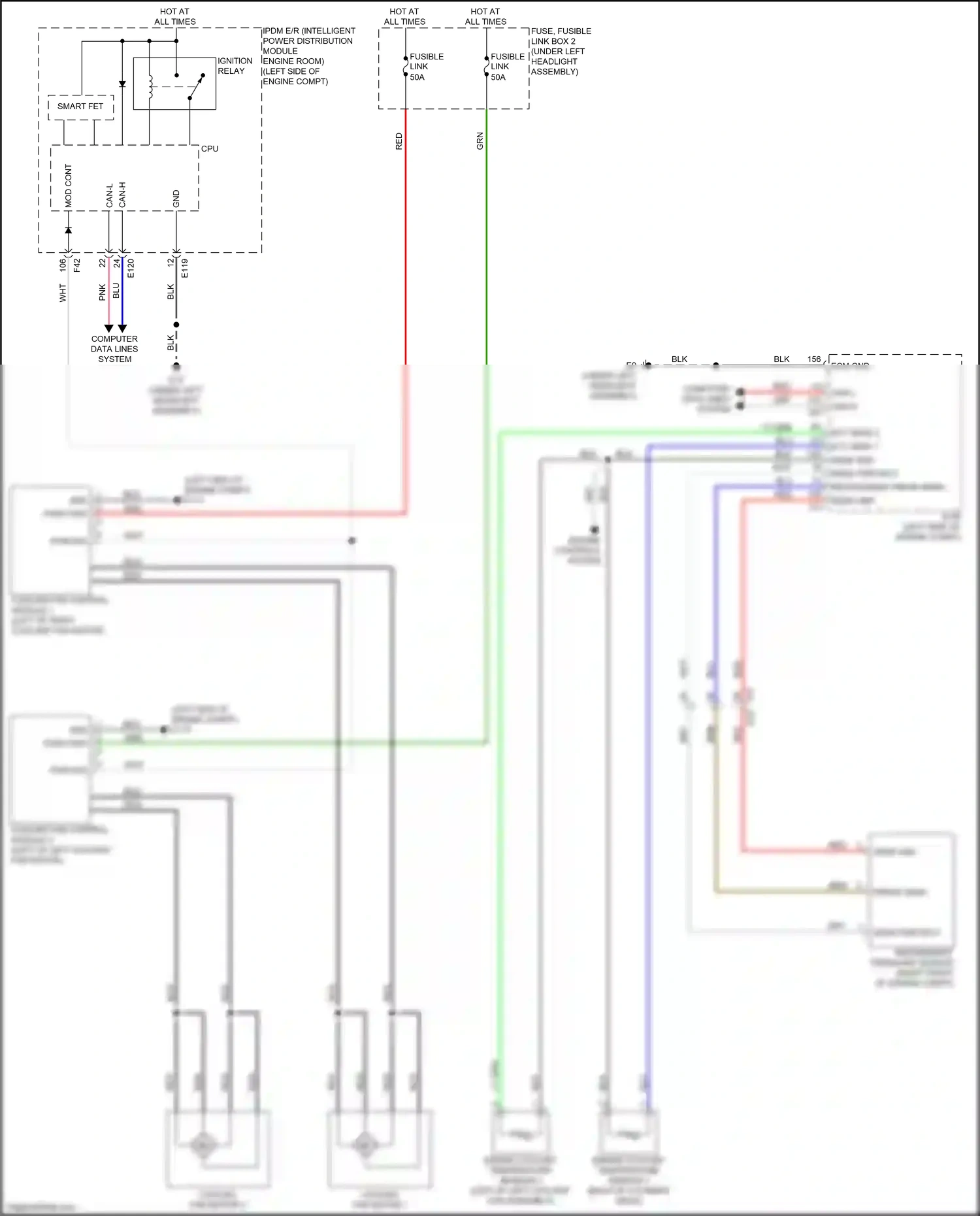 Wiring diagram engine controls system for Nissan Qashqai III (2021-2024) (2 of 3)