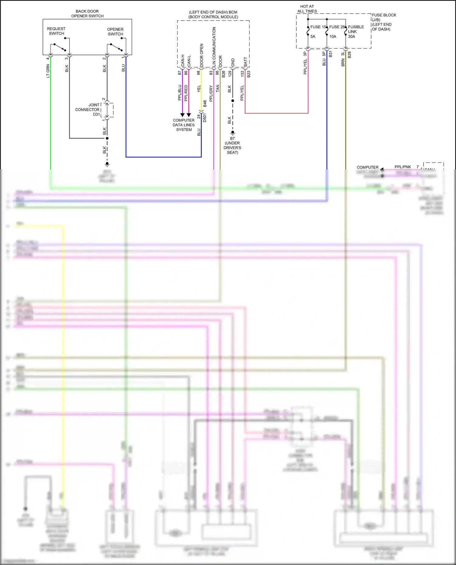 Wiring diagram request switch for Nissan Qashqai III (2021-2024) (1 of 5)