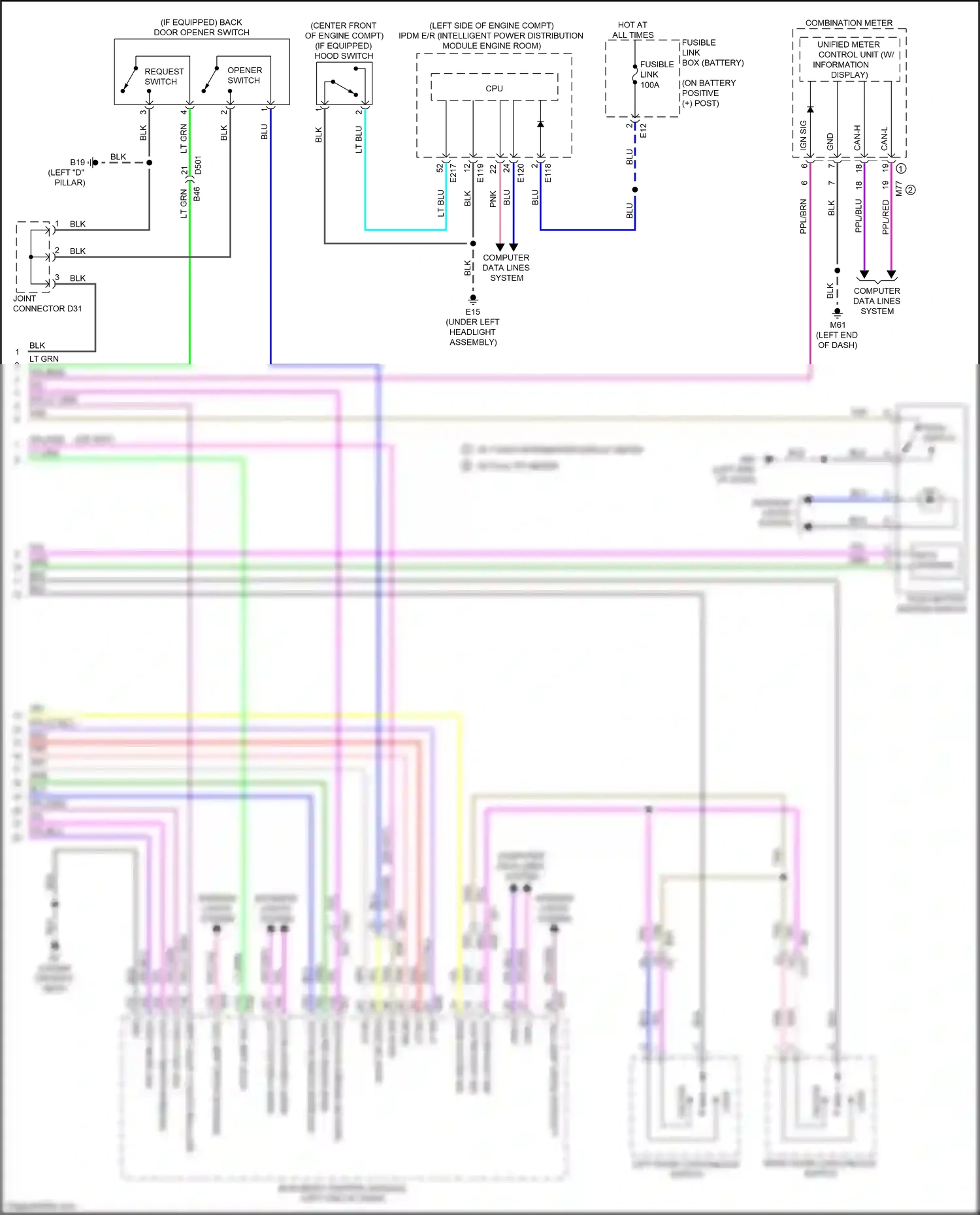 Wiring diagram request switch for Nissan Qashqai III (2021-2024) (4 of 5)