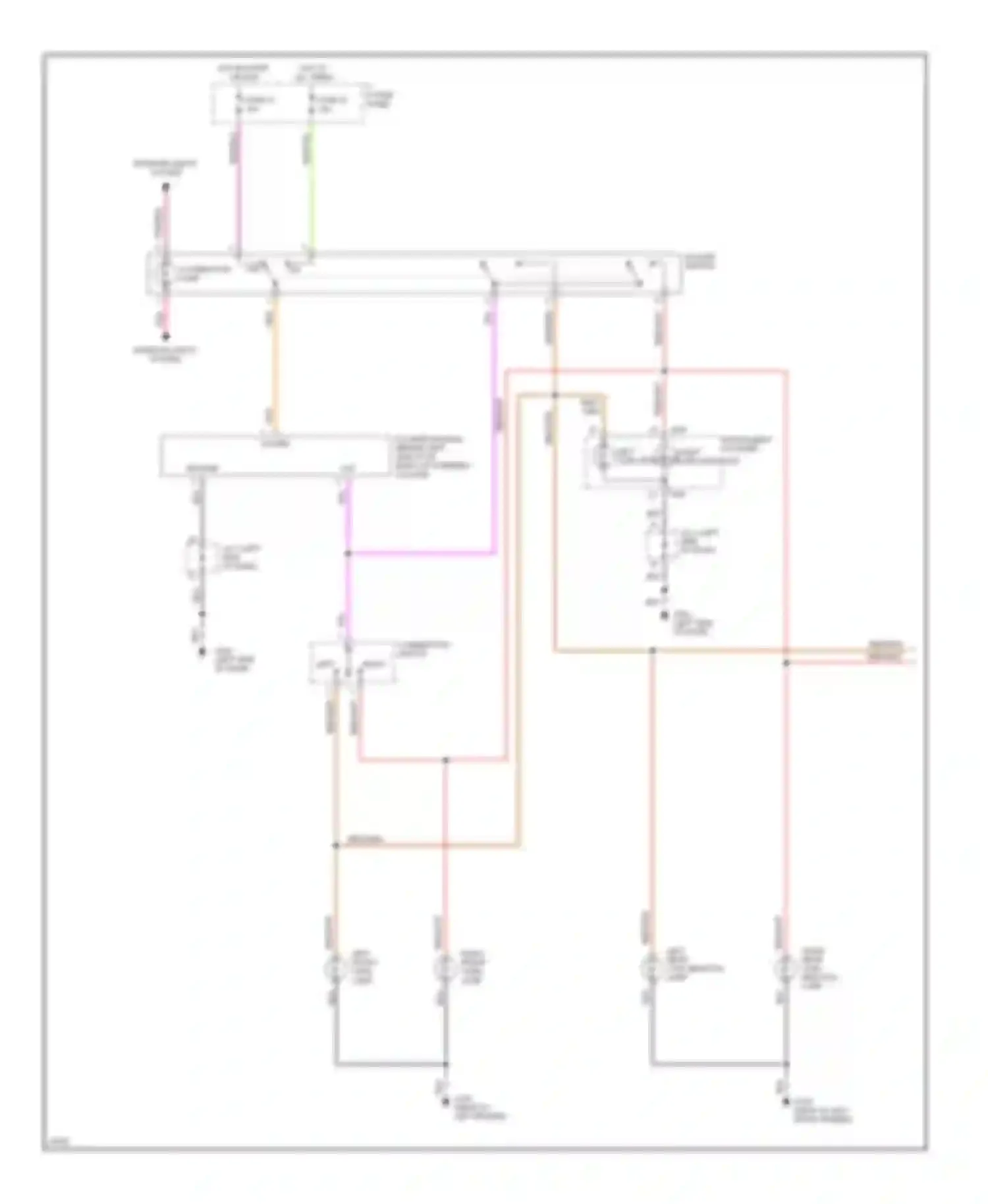 Quest Nissan I (1992-1998): Exterior lamps circuit (1 of 2)