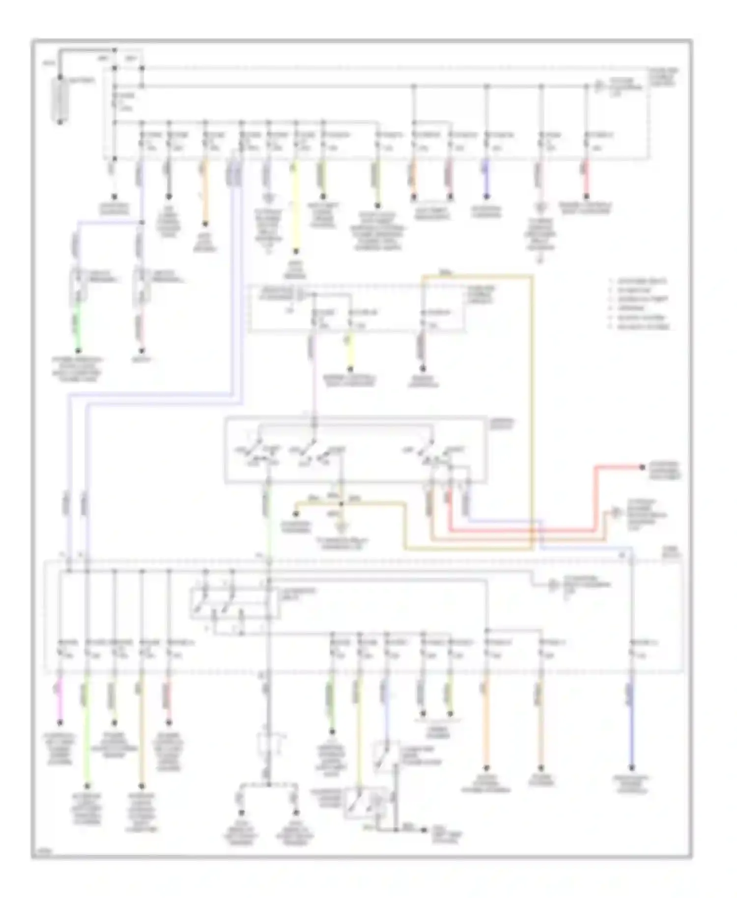 Quest Nissan I (1992-1998): Power distribution circuit (1 of 2)