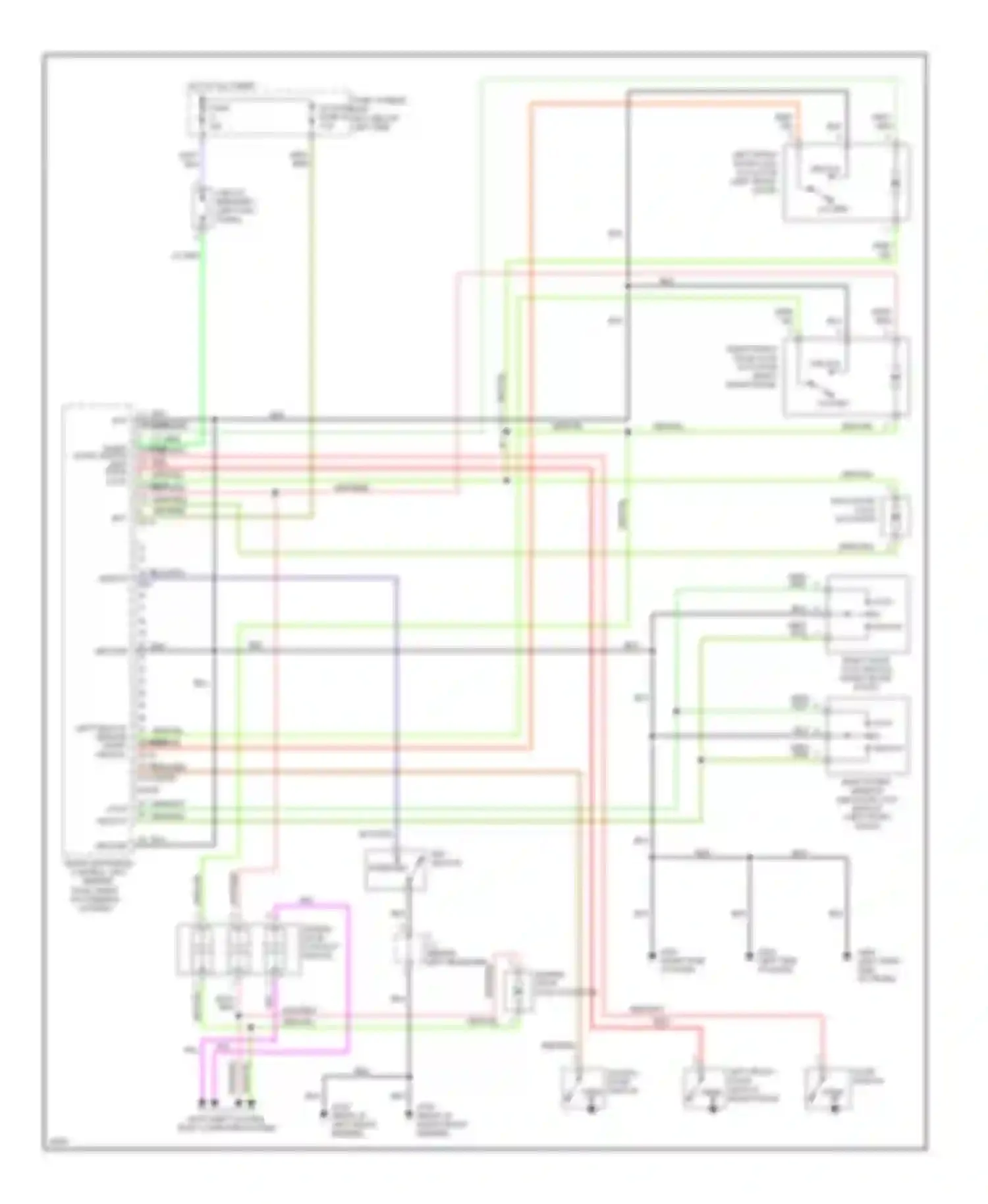 Quest Nissan I (1992-1998): Door lock circuit