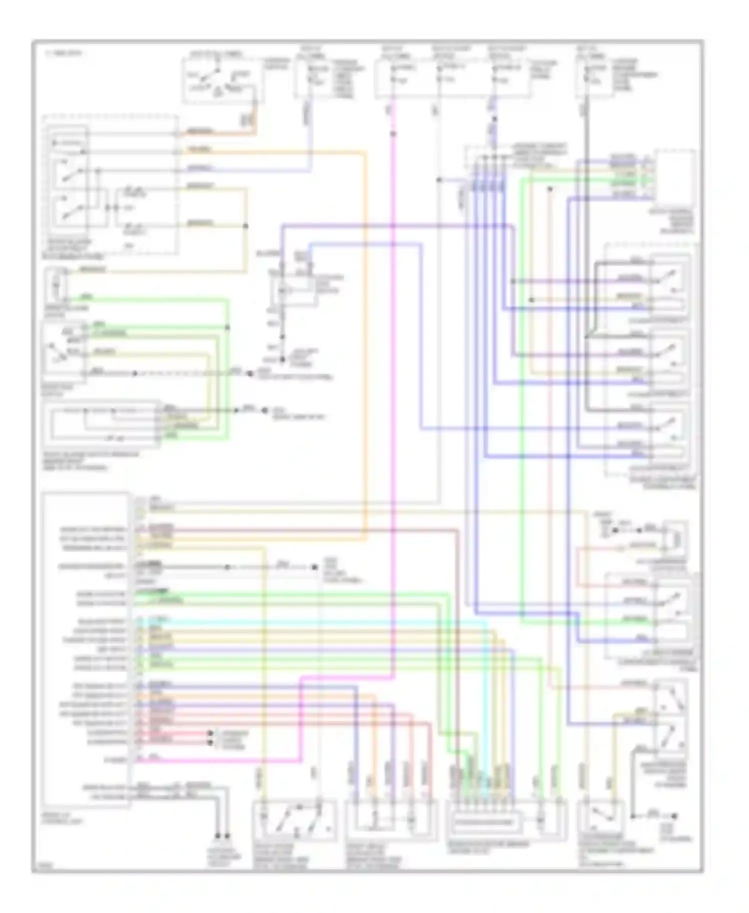 Wiring diagram a/c relay engine compartment fuse/relay panel for Nissan Quest I (1992-1998) (1 of 1)