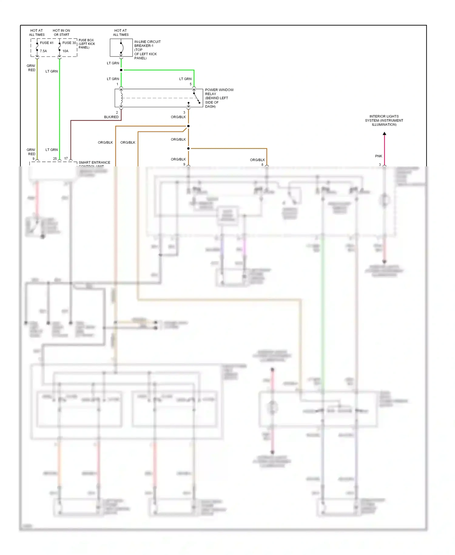 Wiring diagram down up for Nissan Quest I (1992-1998) (2 of 2)