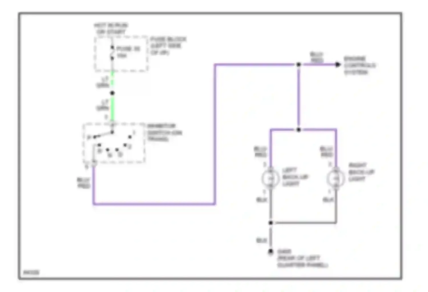 Wiring diagram engine controls system for Nissan Quest I (1992-1998) (1 of 1)