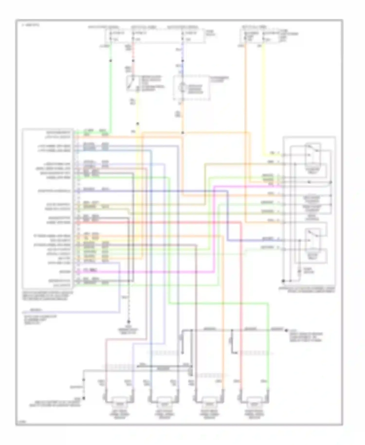 Wiring diagram fuse and fusible link box for Nissan Quest I (1992-1998) (1 of 6)