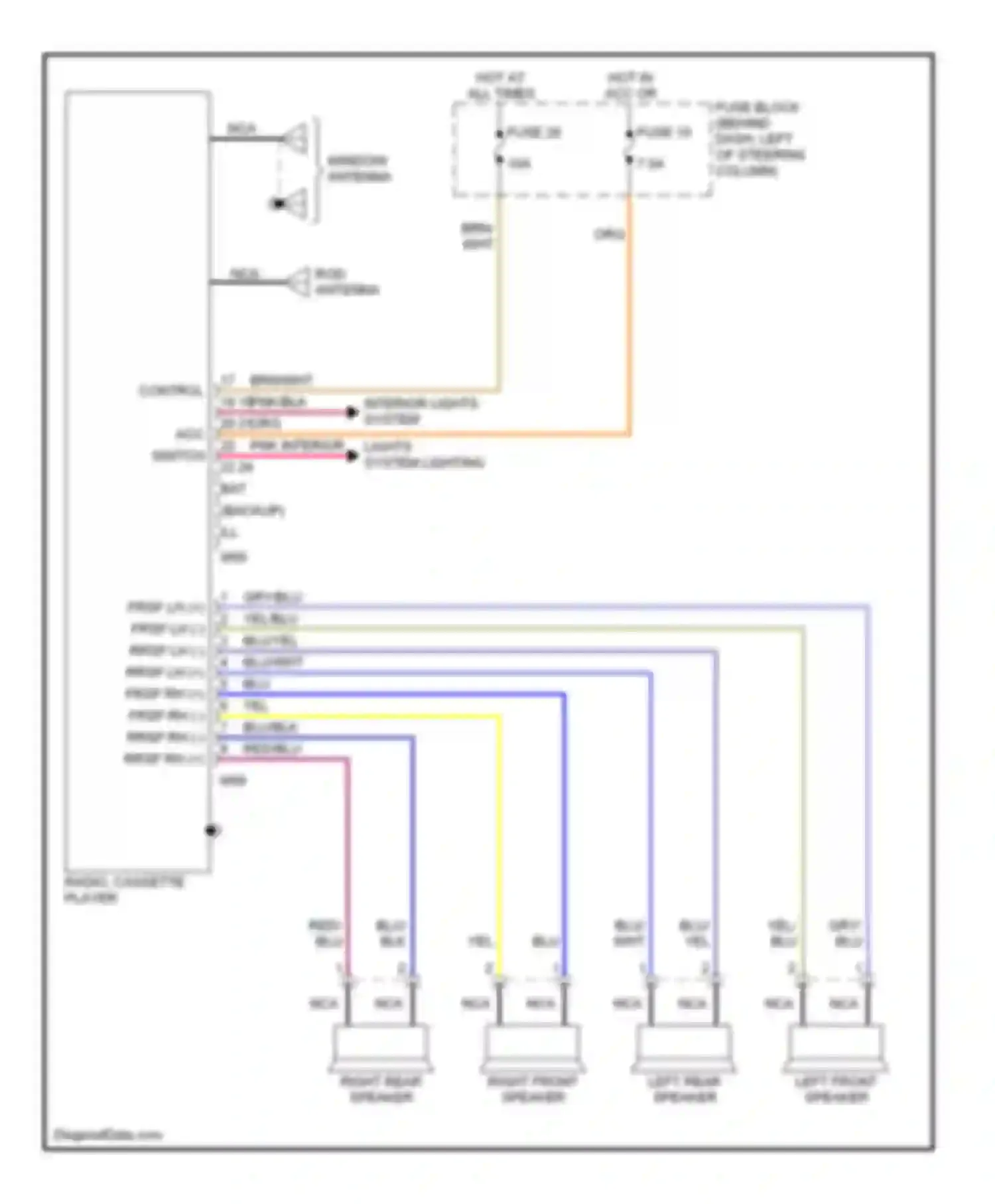 Wiring diagram gry for Nissan Quest I (1992-1998) (11 of 17)