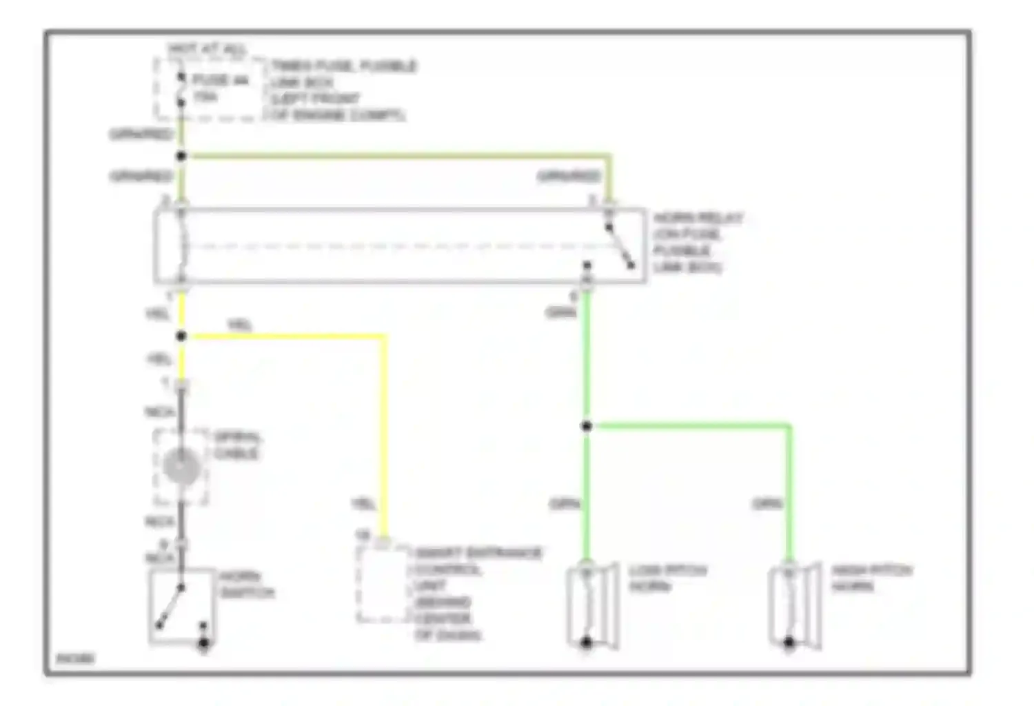 Wiring diagram horn switch for Nissan Quest I (1992-1998) (1 of 1)