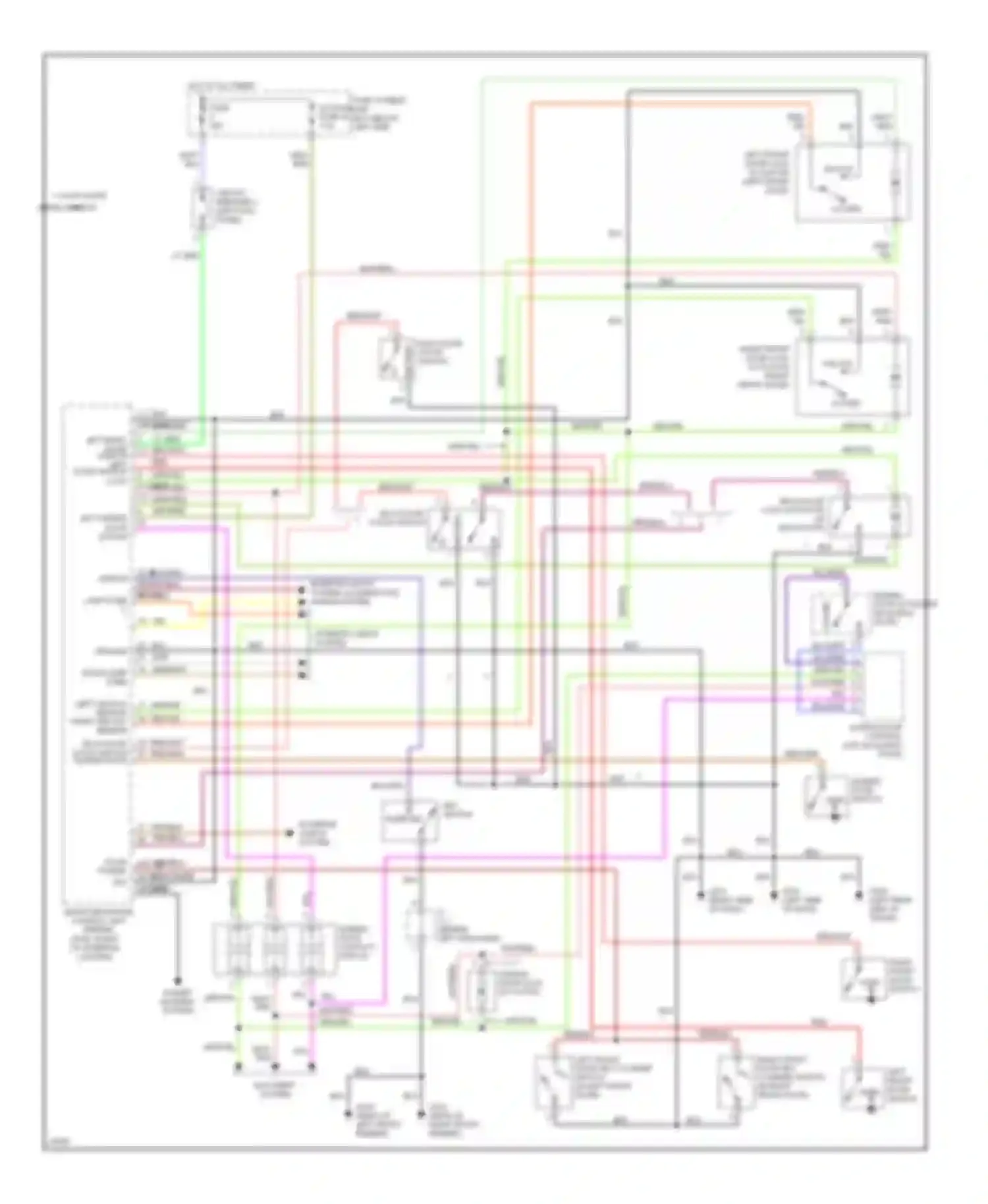 Wiring diagram right front door switch for Nissan Quest I (1992-1998) (3 of 4)