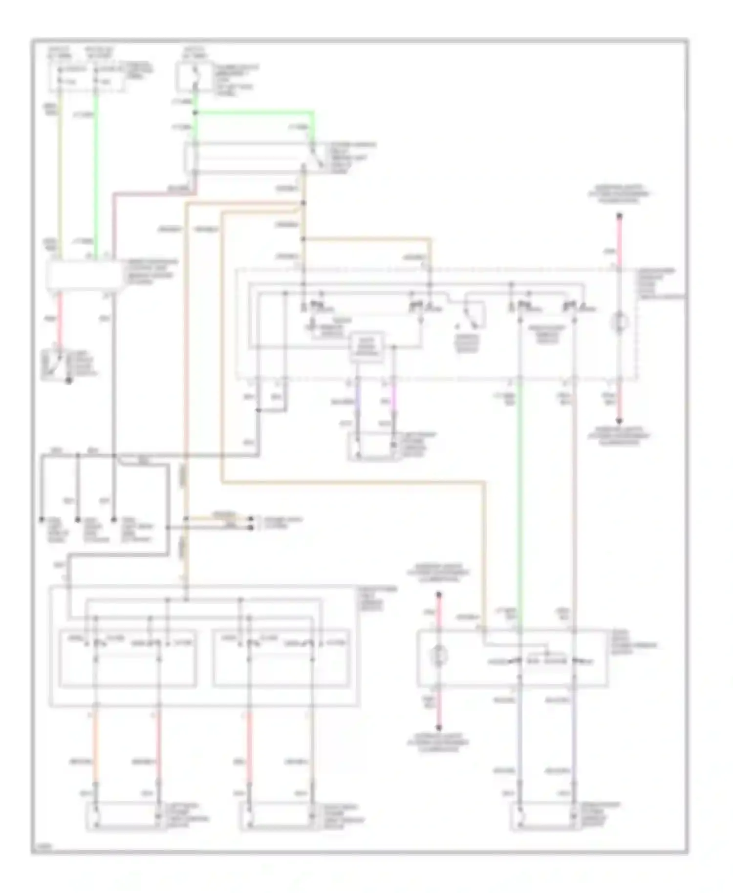 Wiring diagram right front power window for Nissan Quest I (1992-1998) (1 of 1)