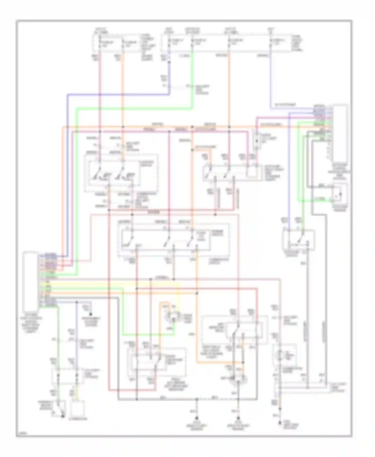 Wiring diagram right headlamp relay for Nissan Quest I (1992-1998) (1 of 1)