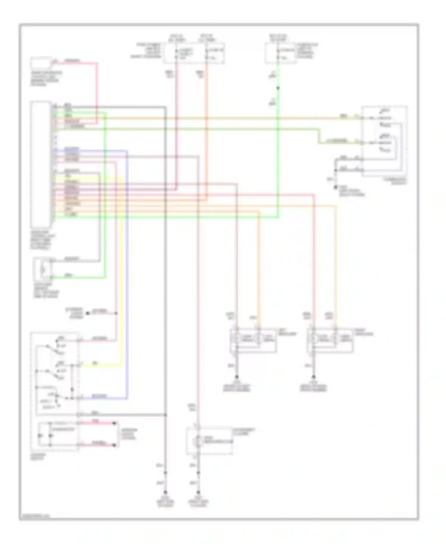 Quest Nissan II (1999-2002): Headlight circuit, without drl, with autolamps