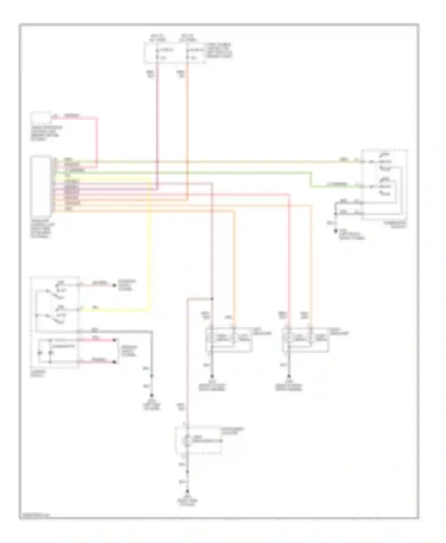 Quest Nissan II (1999-2002): Headlight circuit, without drl, without autolamps