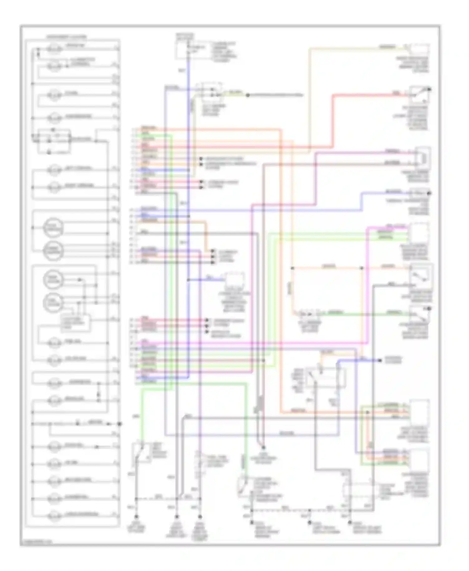 Quest Nissan II (1999-2002): Instrument cluster circuit