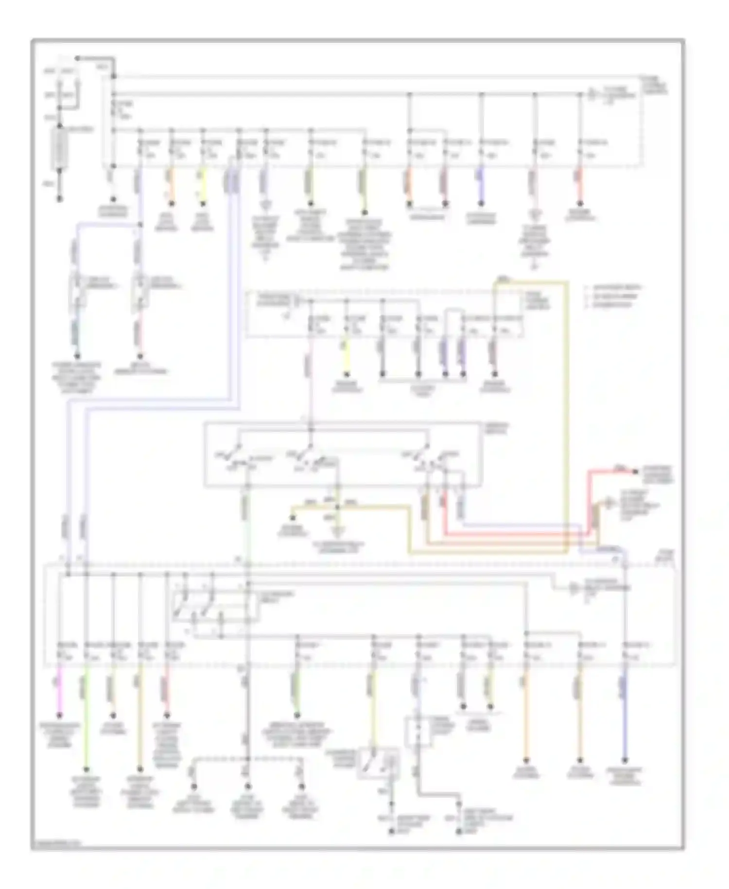 Quest Nissan II (1999-2002): Power distribution circuit (1 of 2)