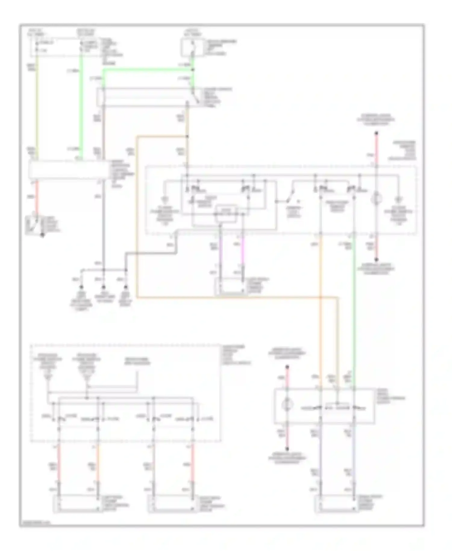 Quest Nissan II (1999-2002): Power window circuit