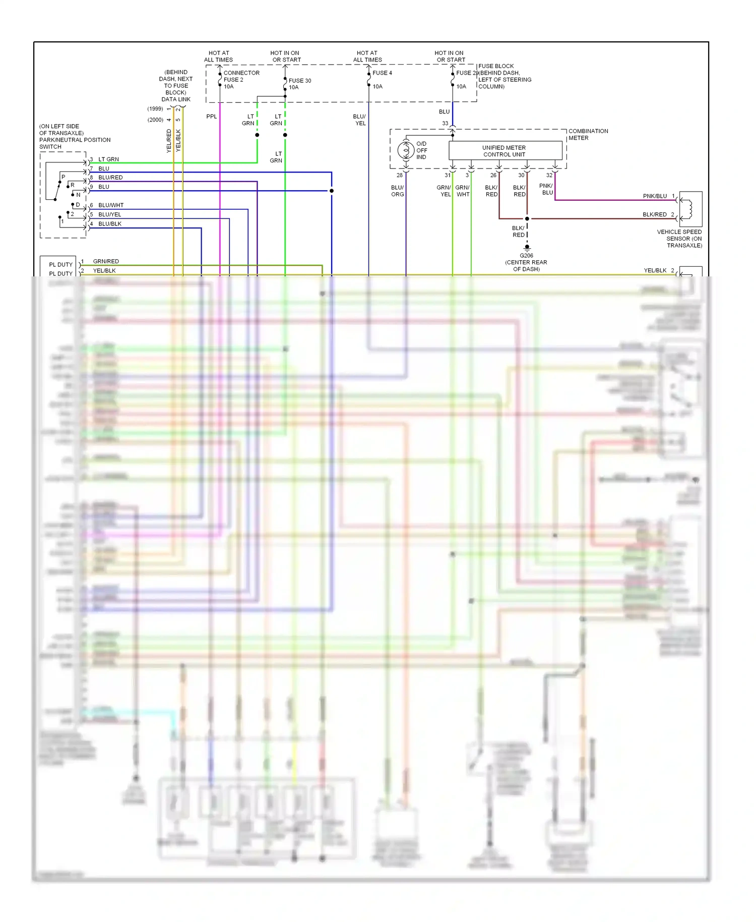 Wiring diagram blu for Nissan Quest II (1999-2002) (31 of 36)